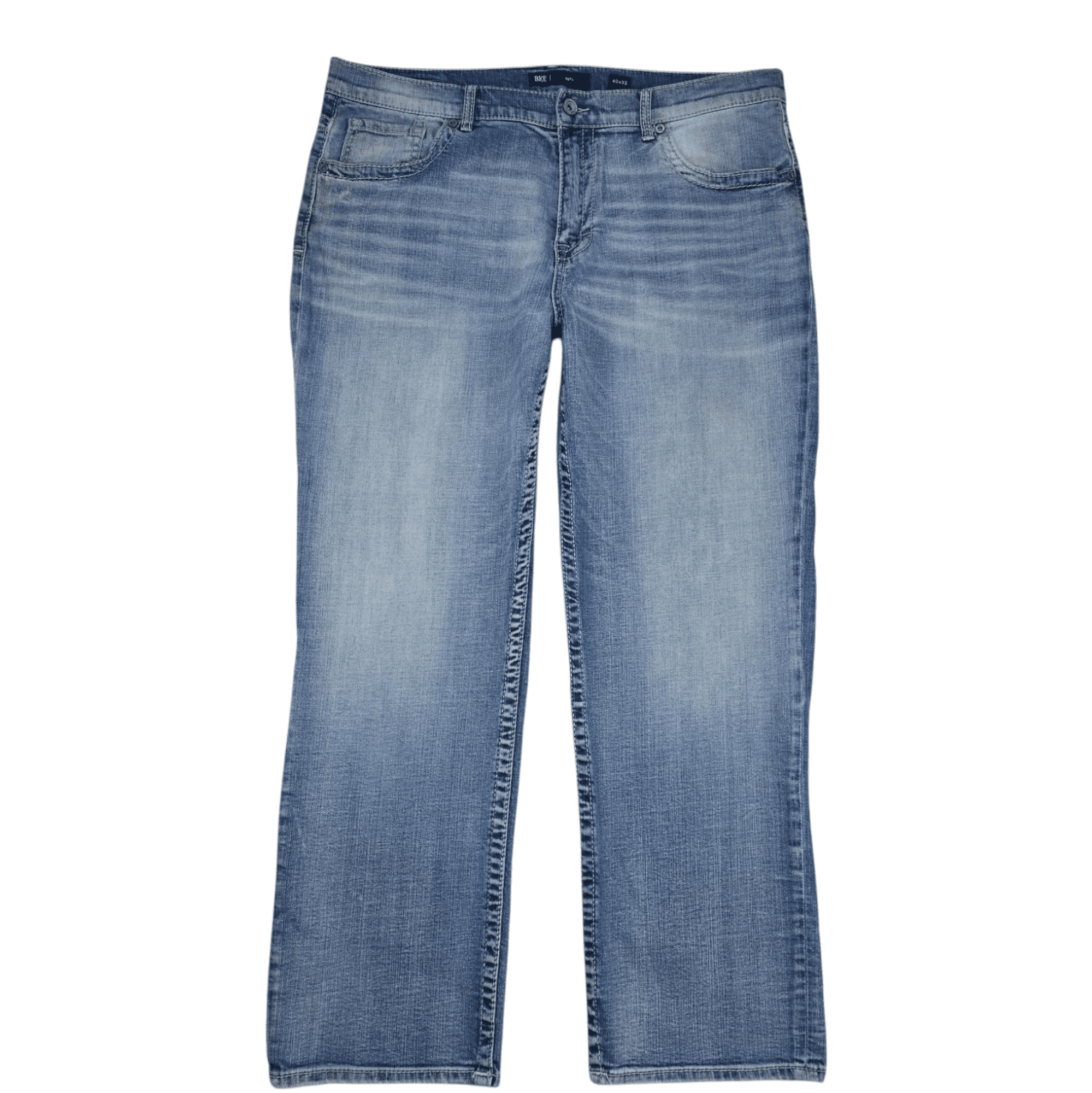 Front view of BKE Seth blue straight-leg jeans men’s size 40x32