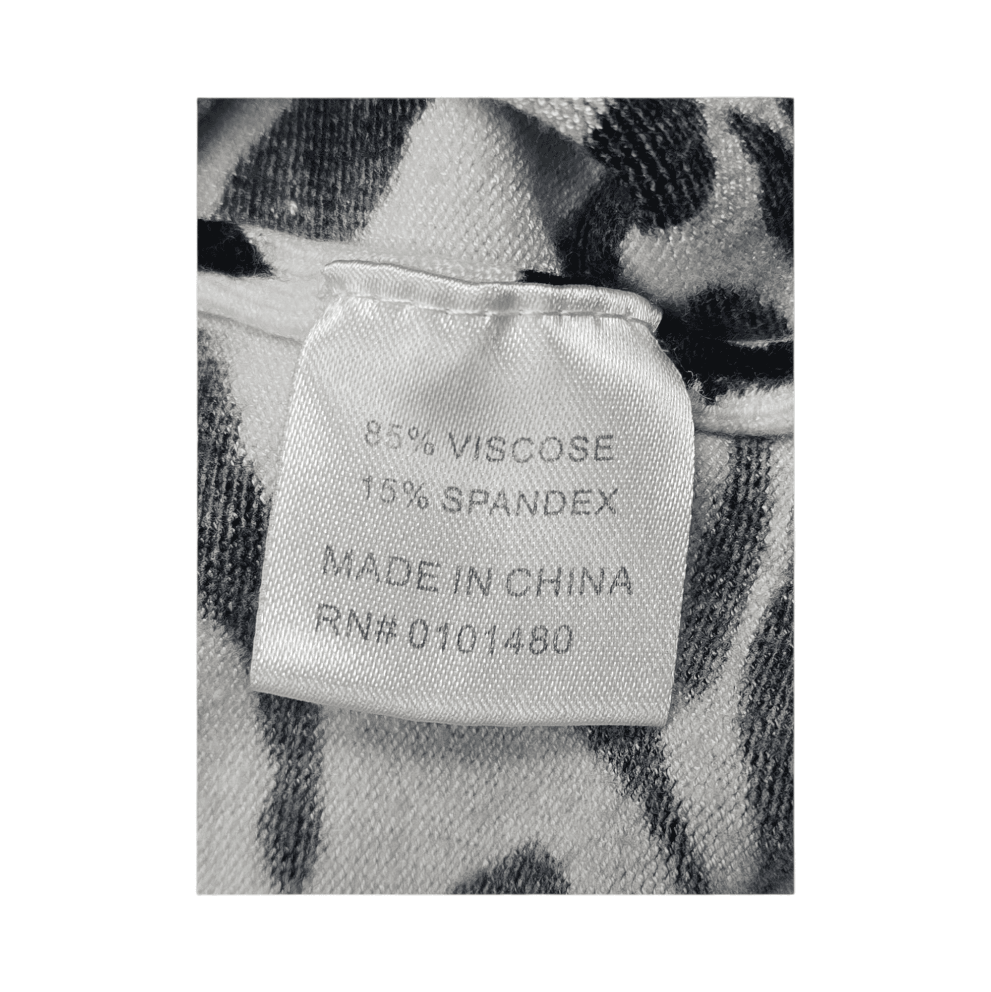 Pierri New York black animal print pullover sweater with beading material content label