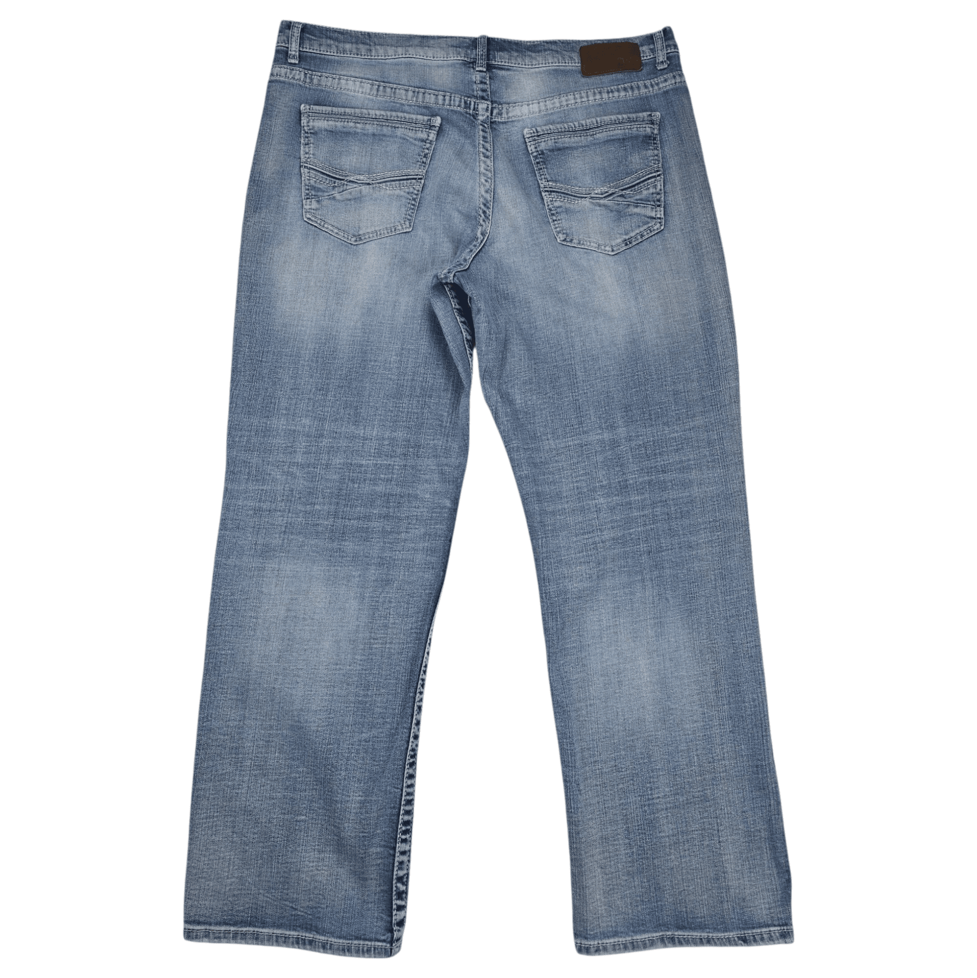 Back view of BKE Seth blue straight-leg jeans men’s size 40x32