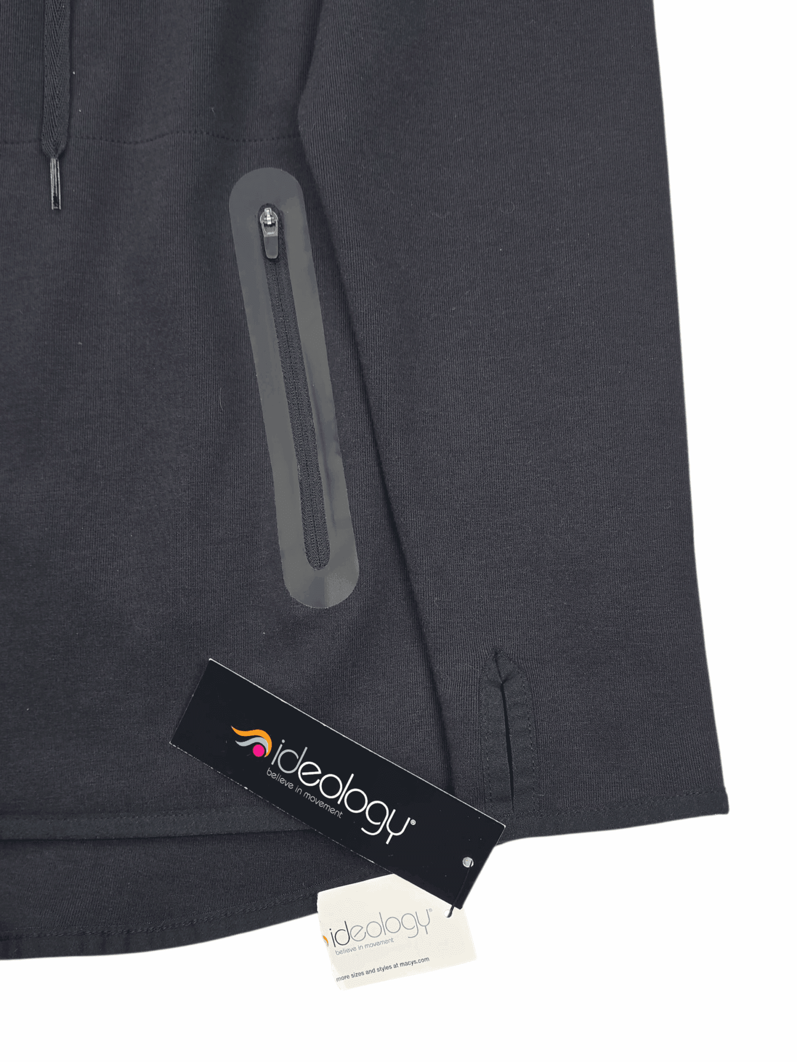 Store Tag for Ideology Black Full-Zip Hoodie with Raglan Sleeves Size 2X – Women’s Plus Size Retail Hang Tag