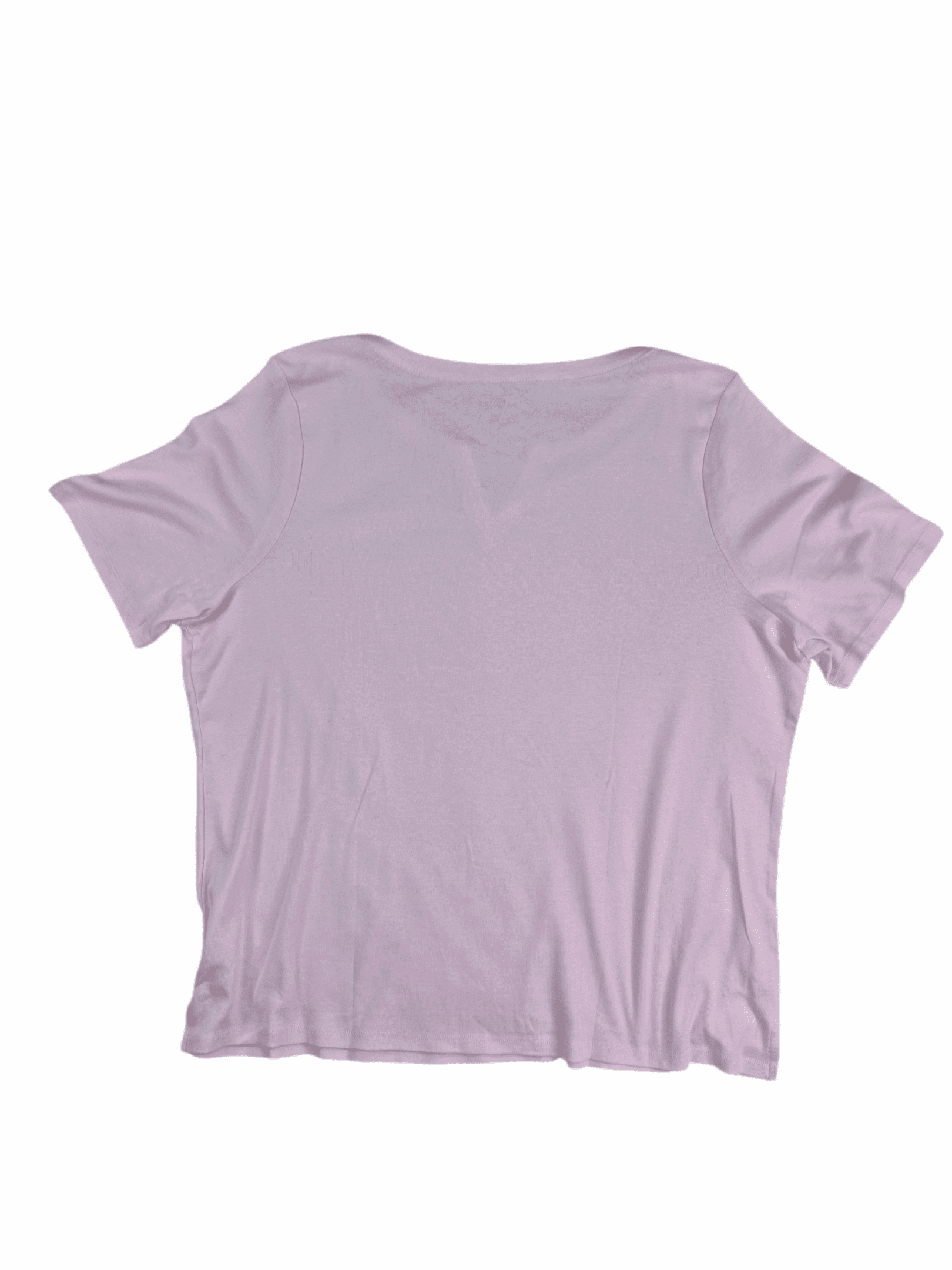 Back view of Talbots women’s size 3X medium pink Pima cotton split neck tee
