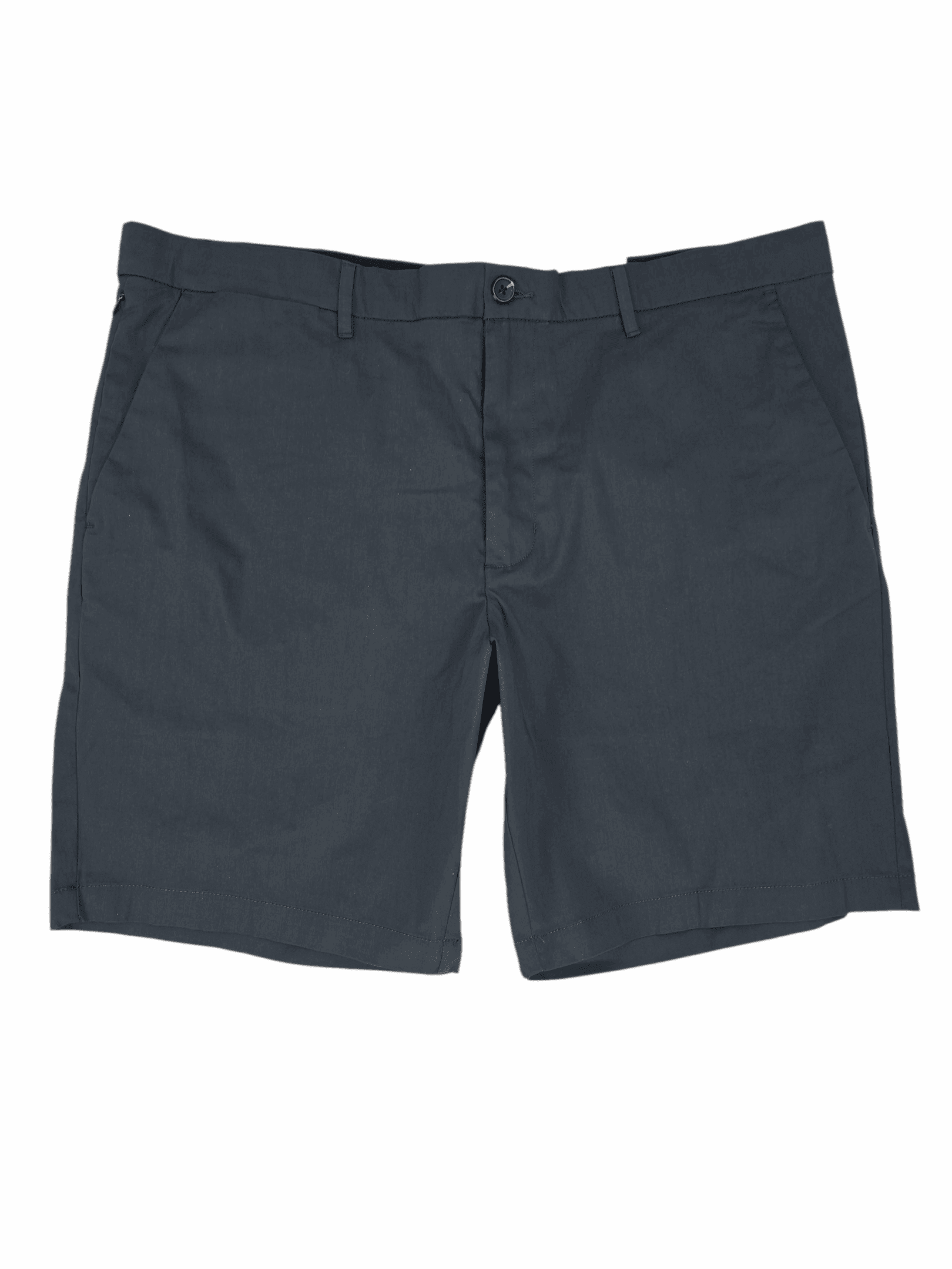 Front view of NWT Goodfellow & Co smoky gray tech shorts men’s size 42