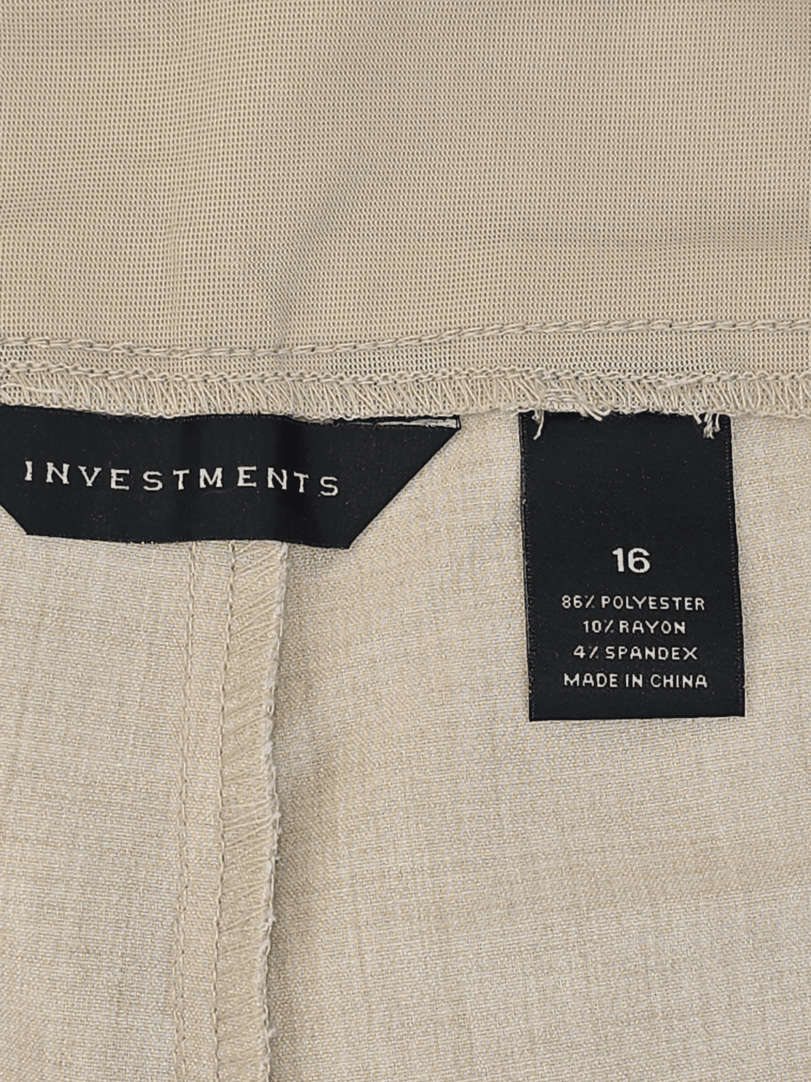 Investments brand and size 16 clothing tag