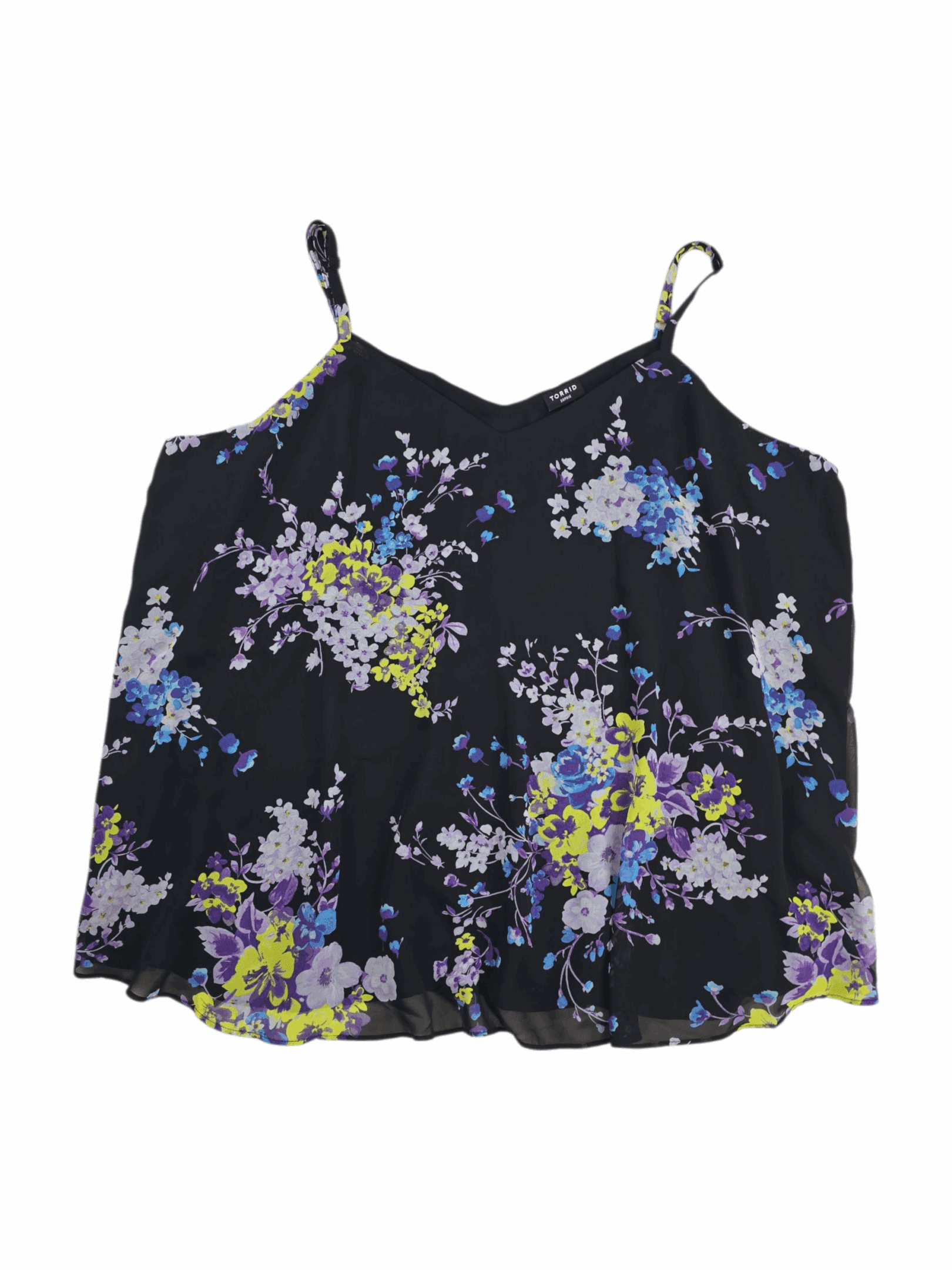 Torrid women’s plus size 4X Sophie floral cami top front view