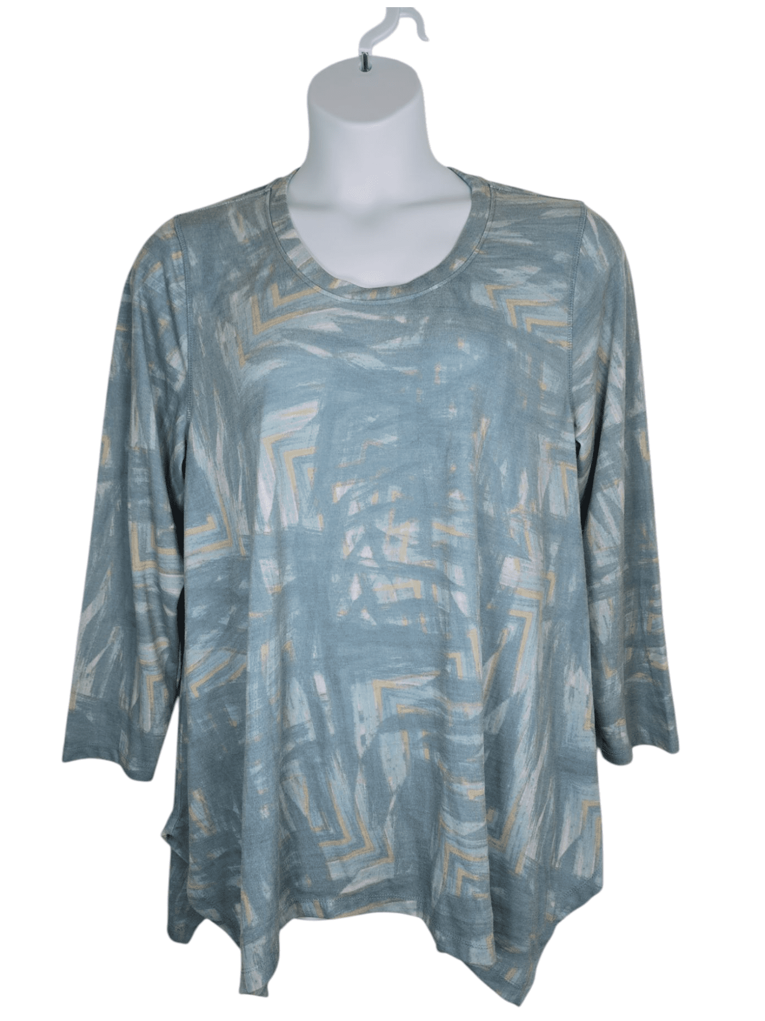 Philosophy women’s size XXL aqua blue scoop neck pullover top front view