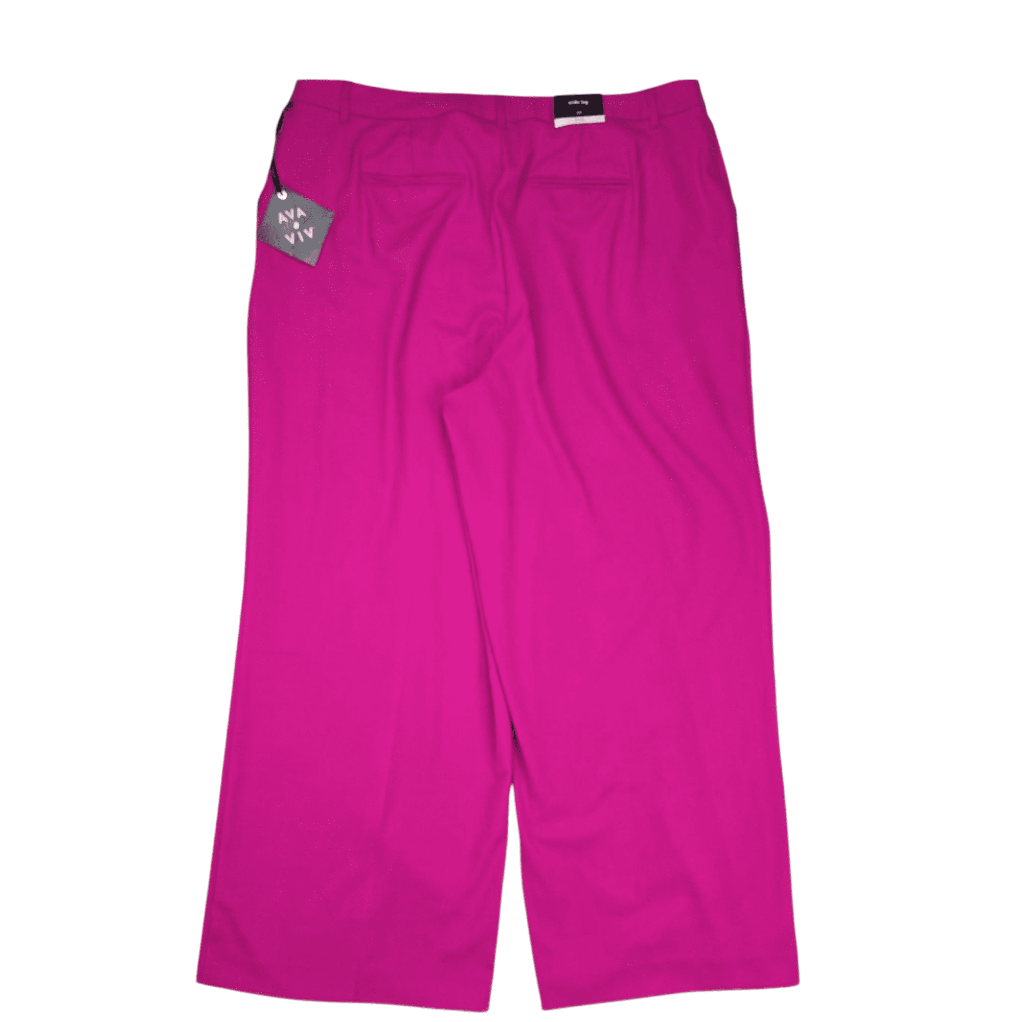 Back view of NWT Ava & Viv wide-leg stretch pants with no-gap waistband women’s size 20