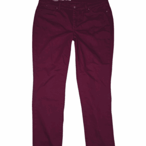 Front view of Talbots Flawless Slim Ankle jeans in wine color women’s size 14W