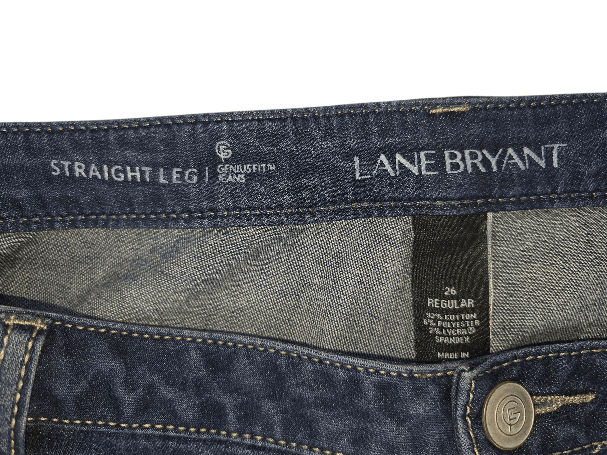 Lane Bryant brand and size 26R jeans tag