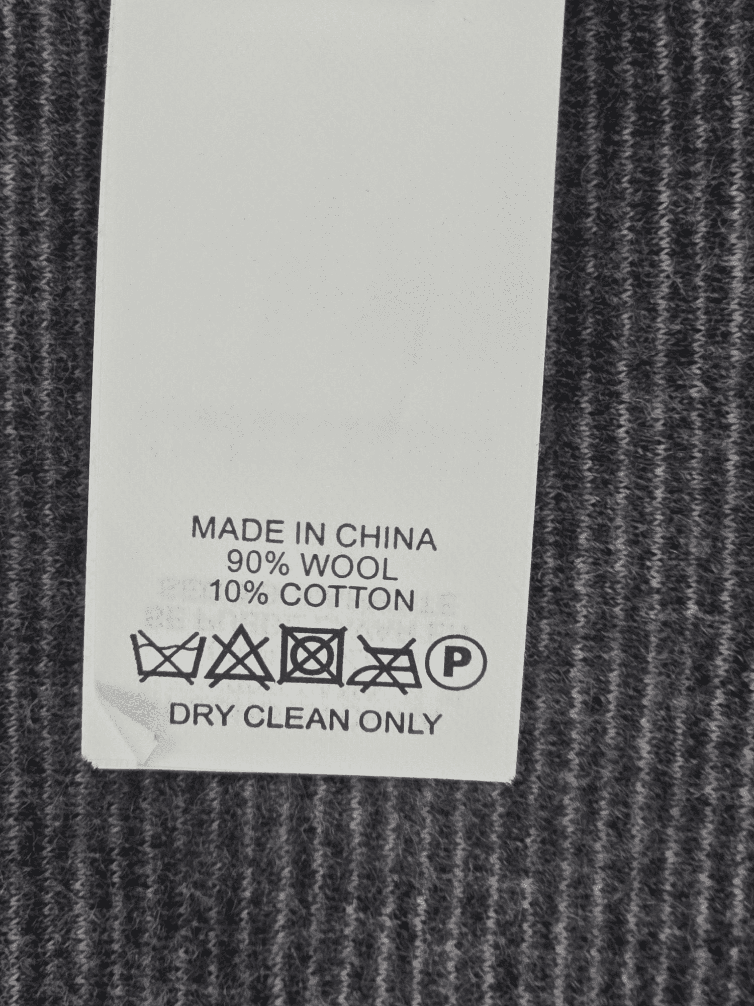 Jack Spade wool blend high collar snap-front jacket material content label