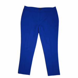 Front view of Long Tall Sally blue tapered leg slacks size 16