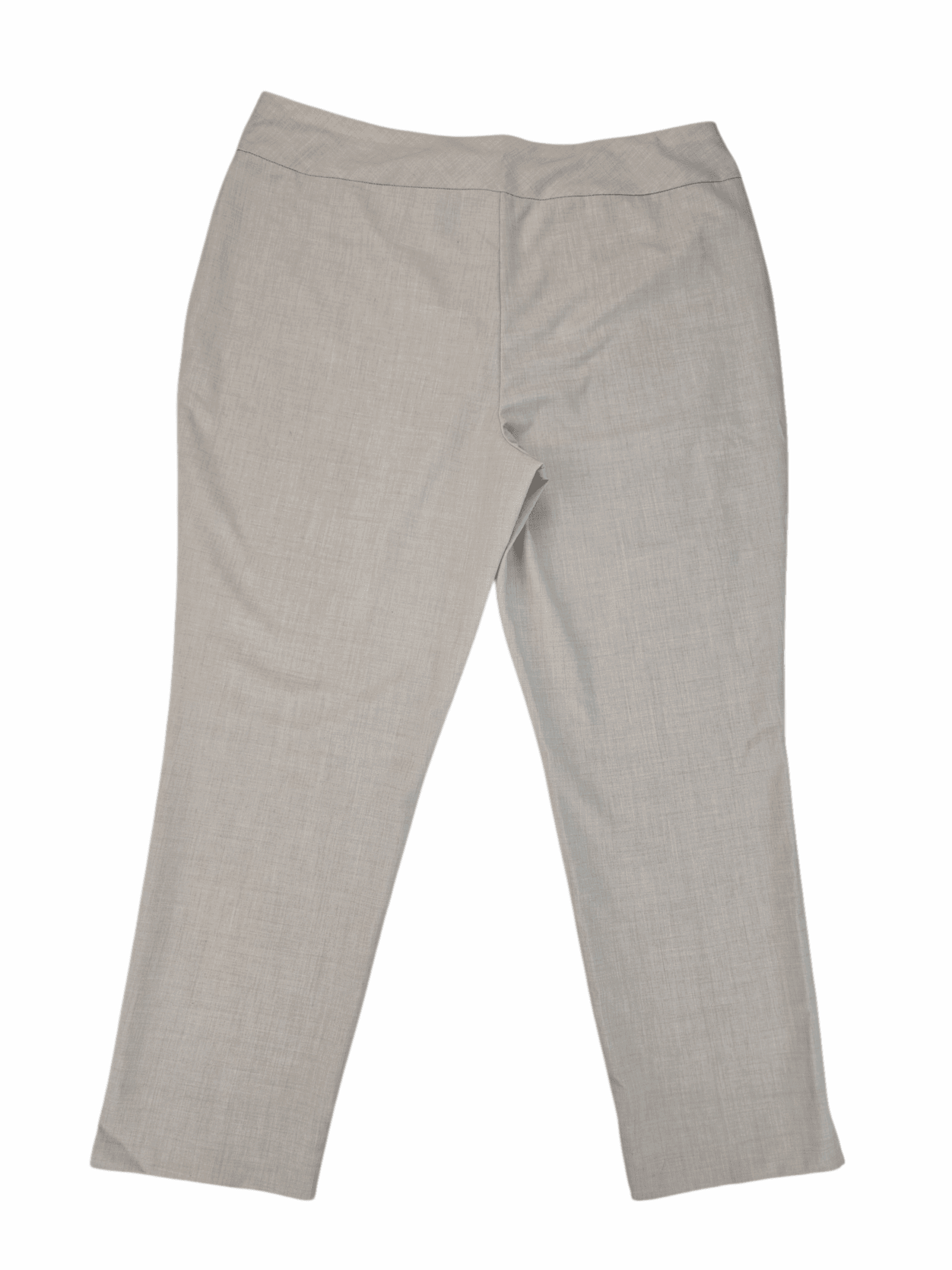 Back view of Investments tan tapered leg pull-on ankle pants size 16