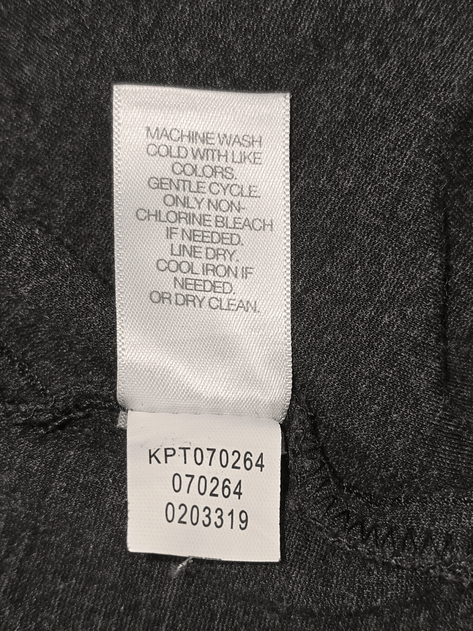 J. Jill ponte smokey gray slim leg capris care instructions tag