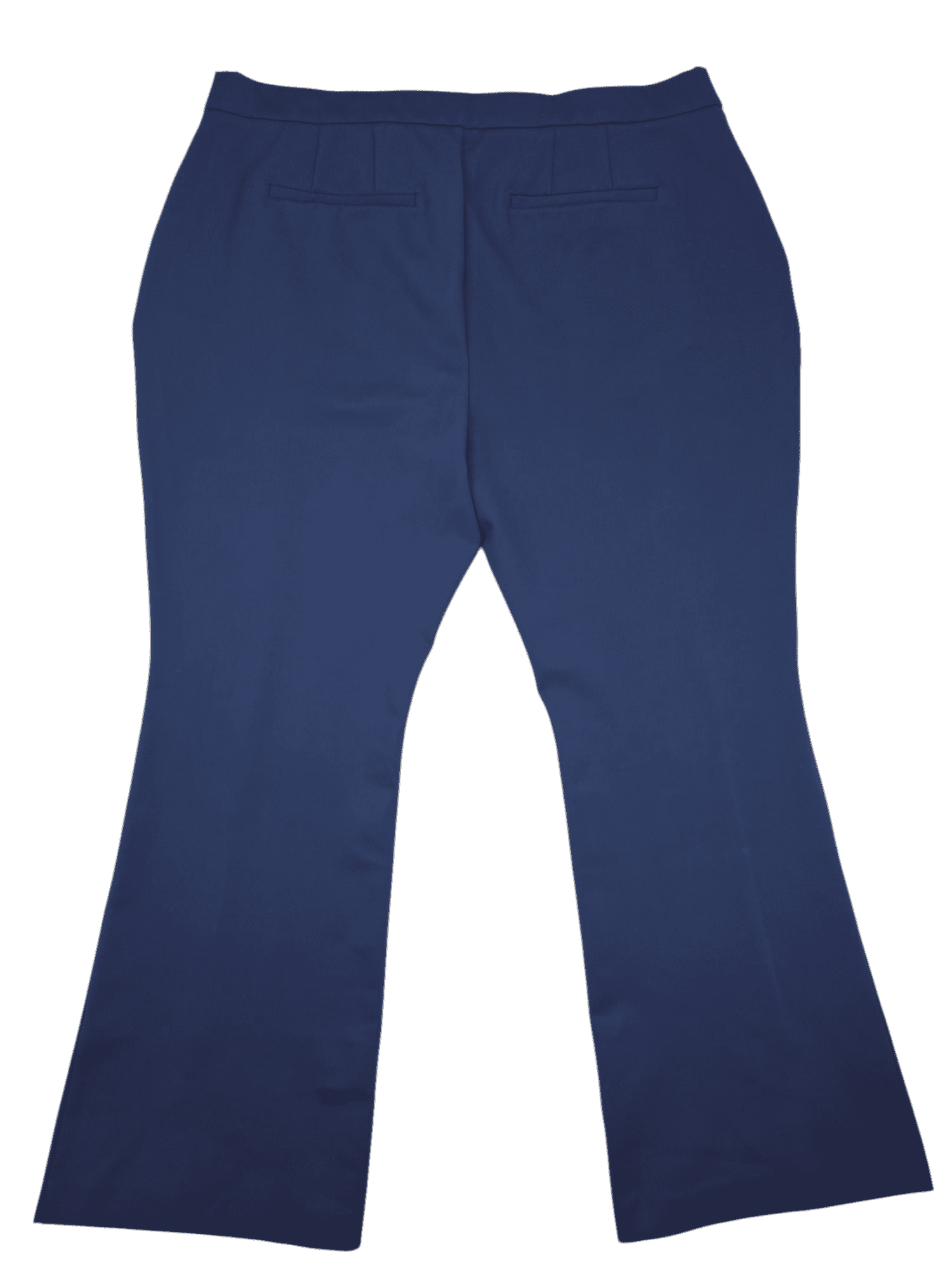 Front view of NWT ELOQUII navy blue straight leg pants size 22