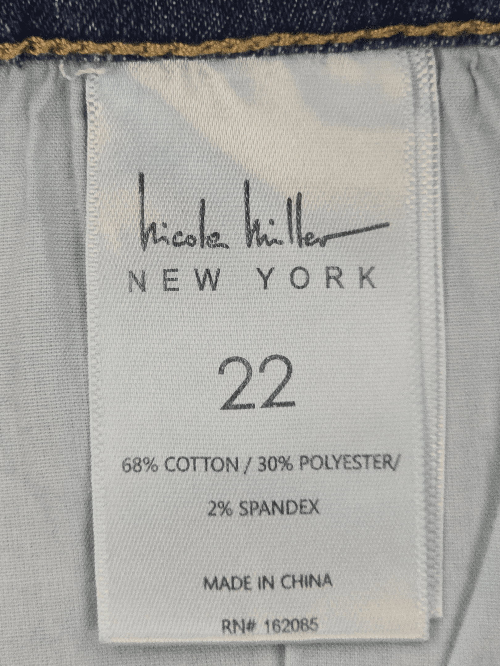 Nicole Miller New York Nolita boyfriend ankle jeans material content label