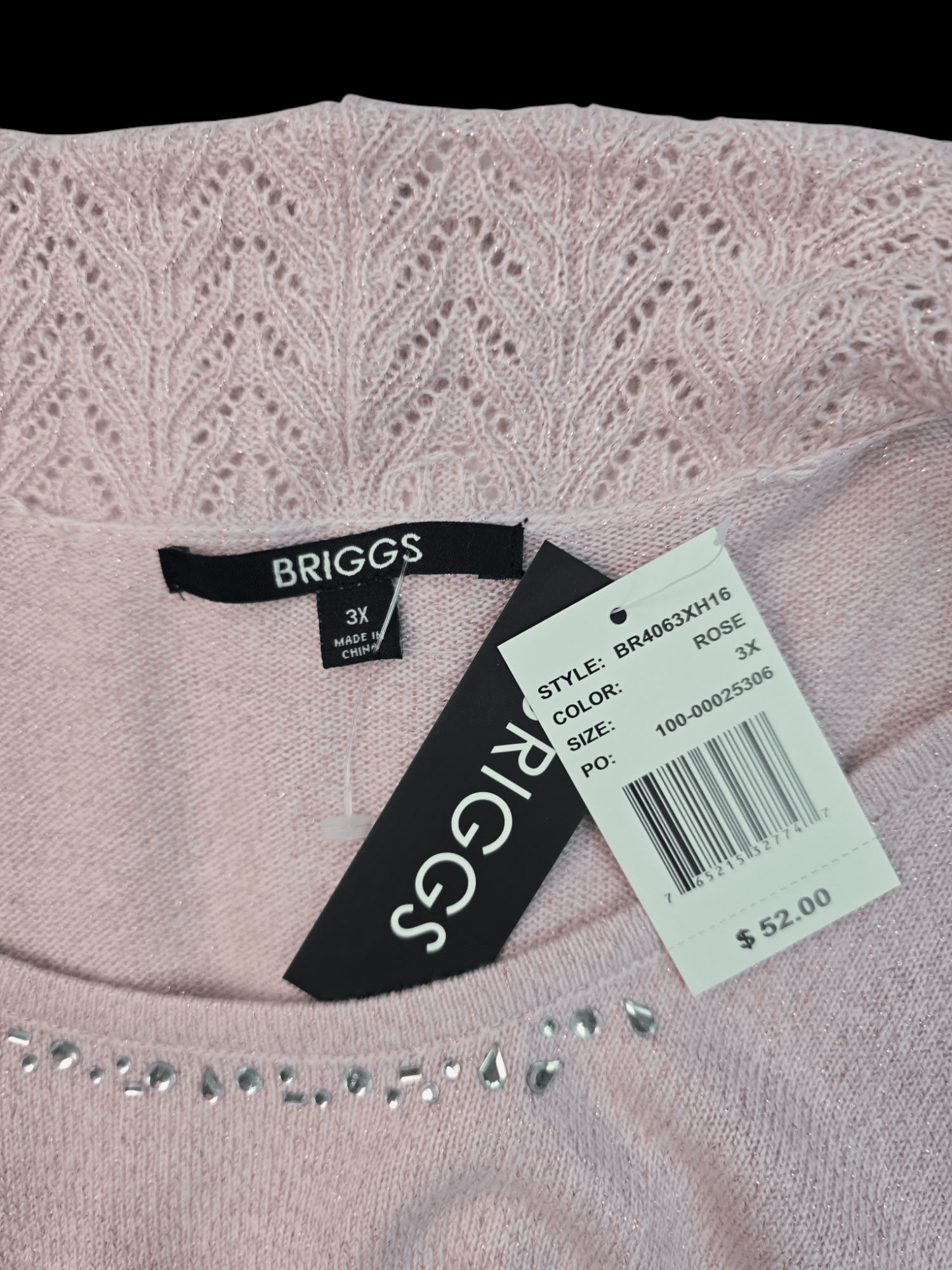 Briggs brand and size 3X clothing tag