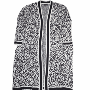 New York & Company women’s size 2X animal print duster sweater front view