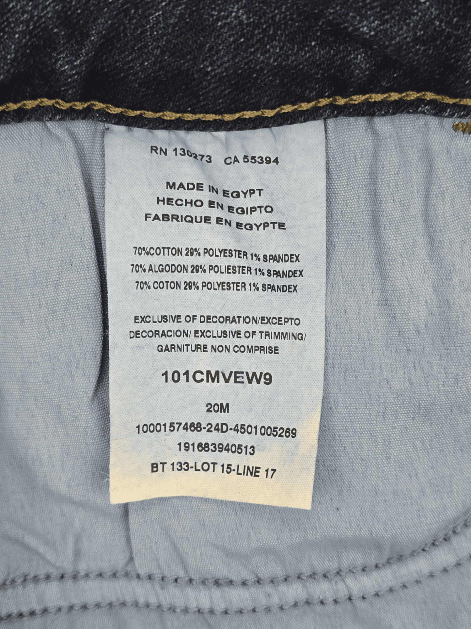 NWT Lee mid-rise bootcut blue denim jeans material content label