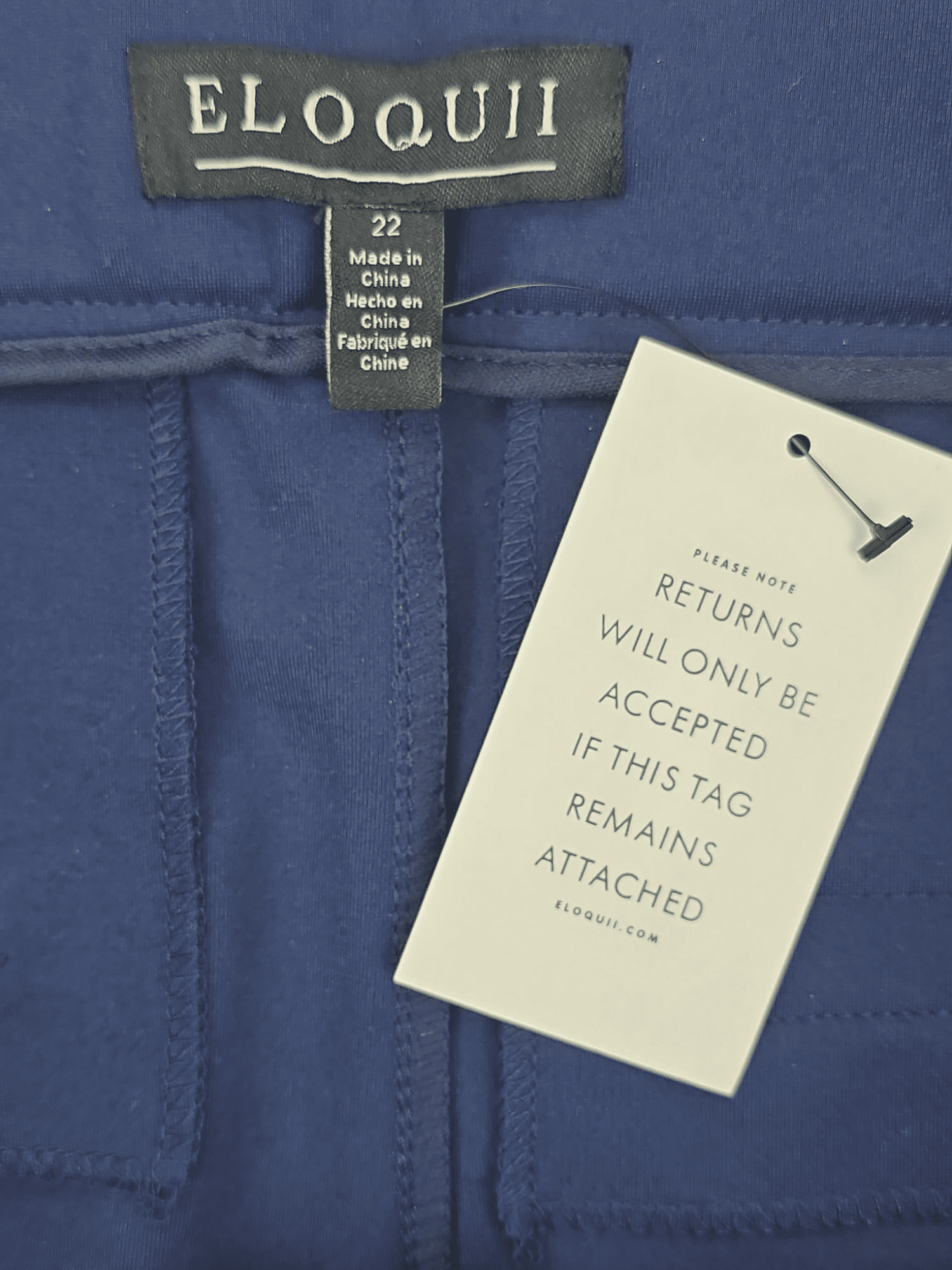 ELOQUII brand and size 22 pants tag