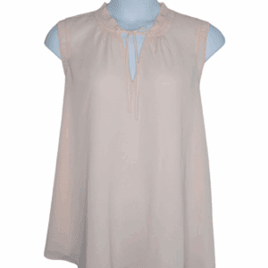 Front view of Torrid pink sleeveless ruffled V-neck top women’s size 3X