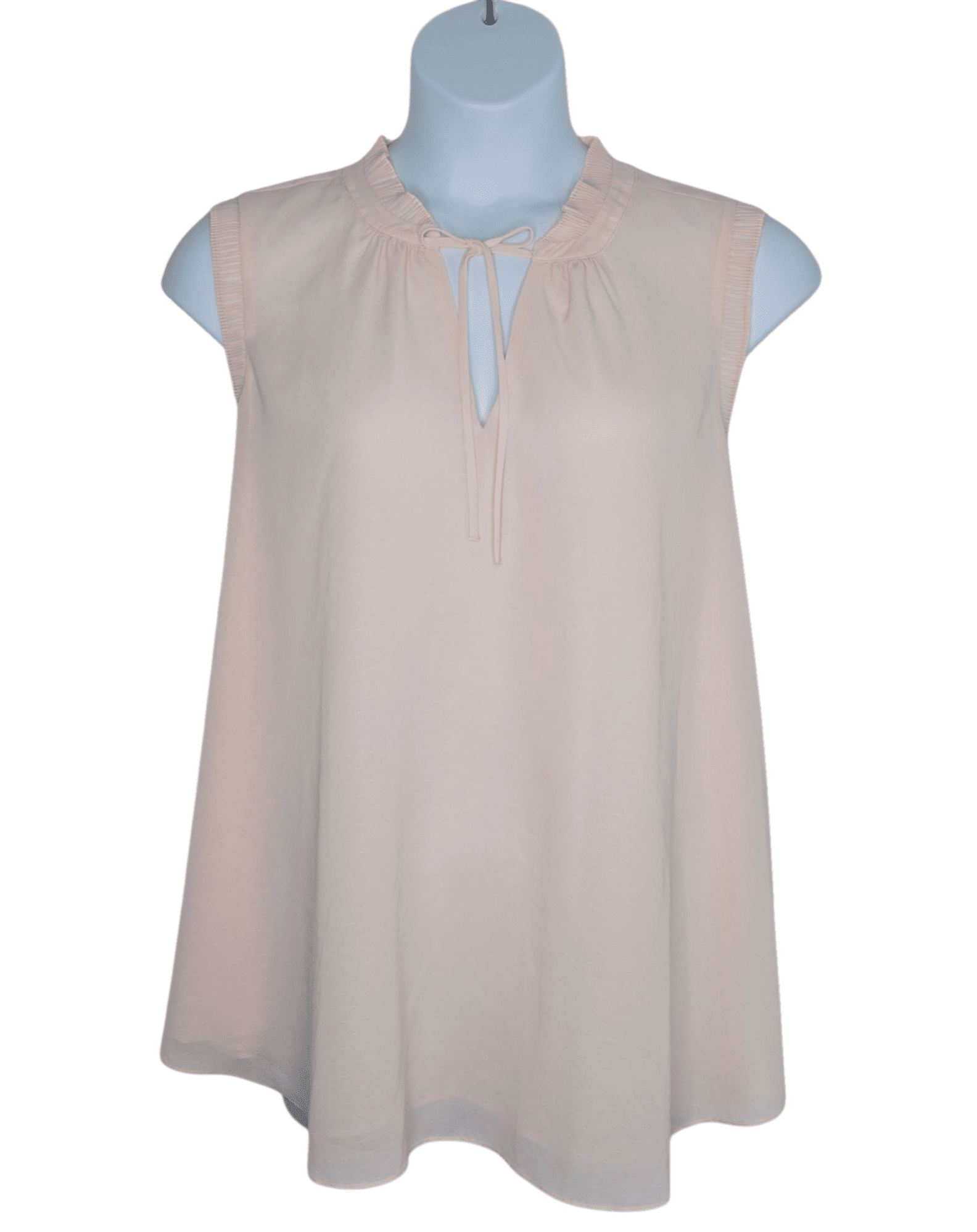 Front view of Torrid pink sleeveless ruffled V-neck top women’s size 3X