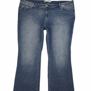 Front view of Levi’s 590 bootcut blue jeans women’s size 24W