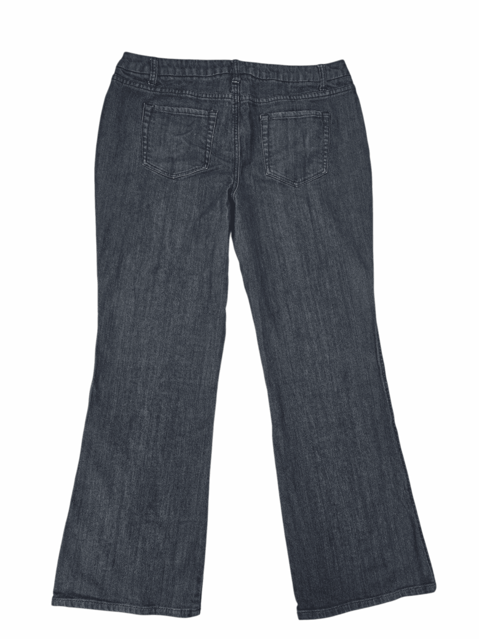 Back view of Chadwick’s blue straight leg medium wash denim jeans size 16