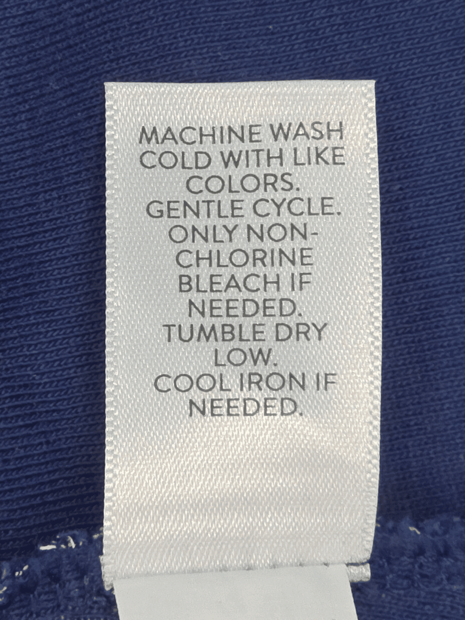 J. Jill Pima floral V-neck three-quarter sleeve tee care instructions label