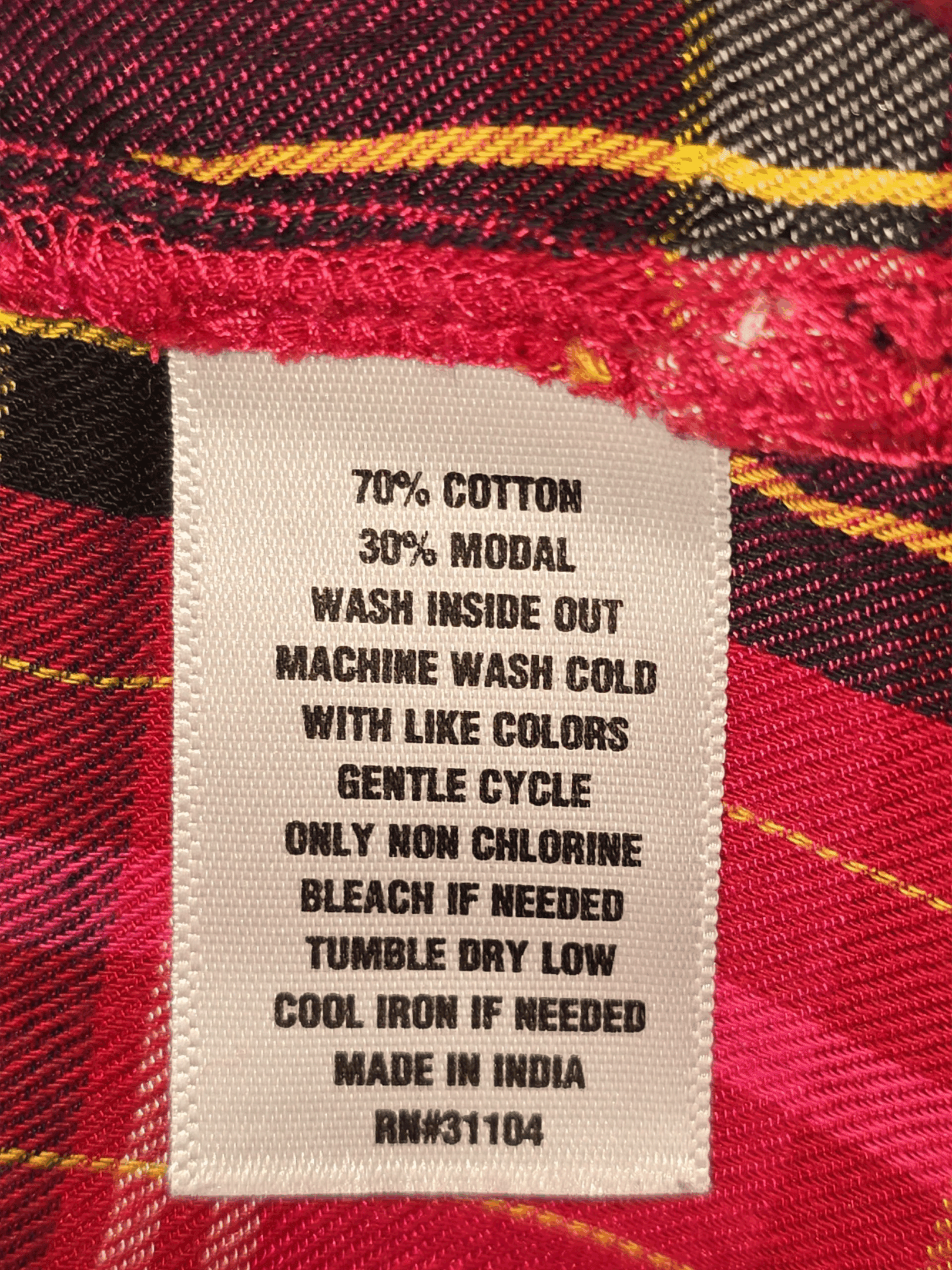 True Craft Pink & Black Checked Button-Up Shirt – SIZE 3X - Image 4