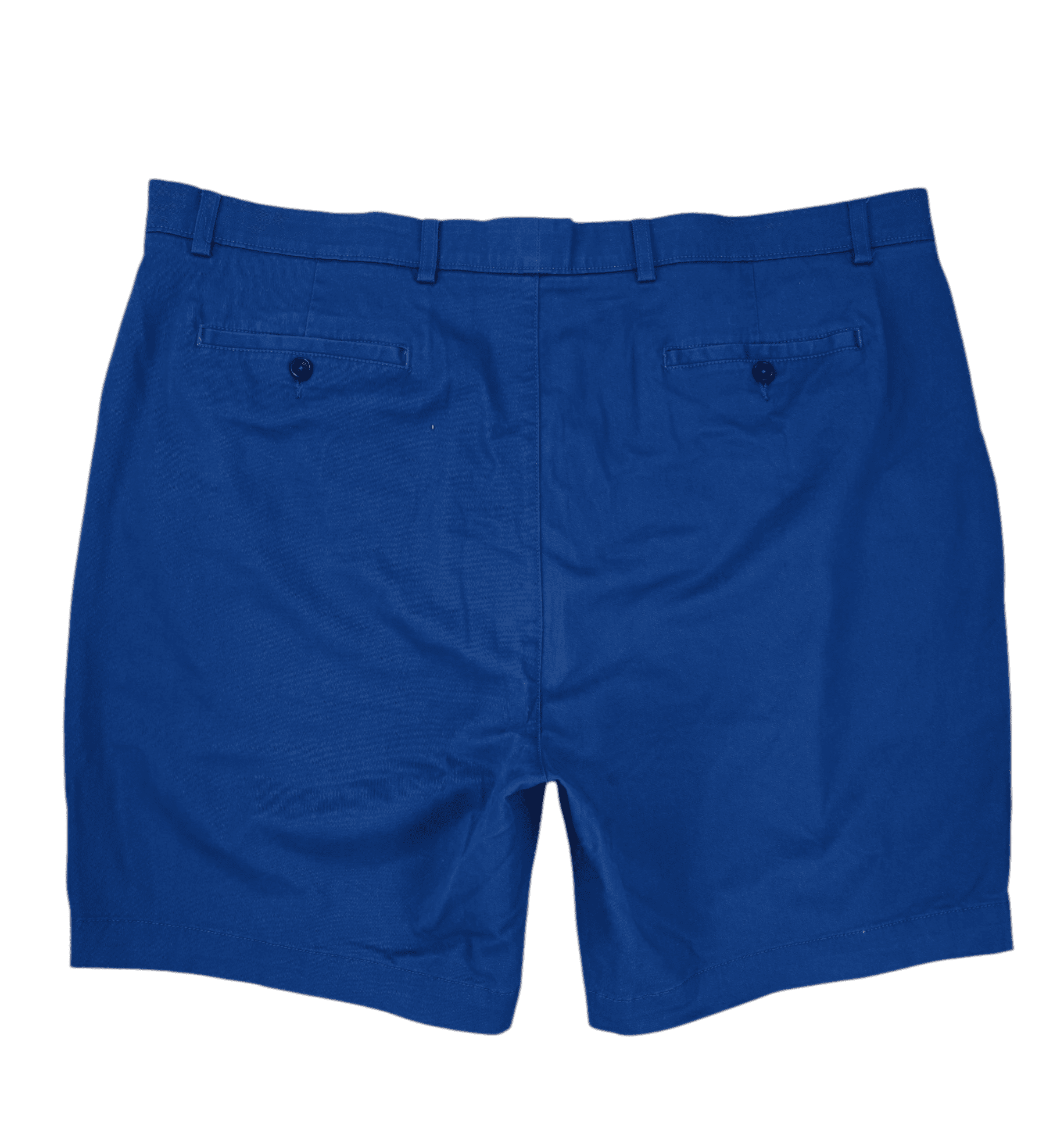 Back view of NWT Roundtree & Yorke blue twill shorts men’s size 48