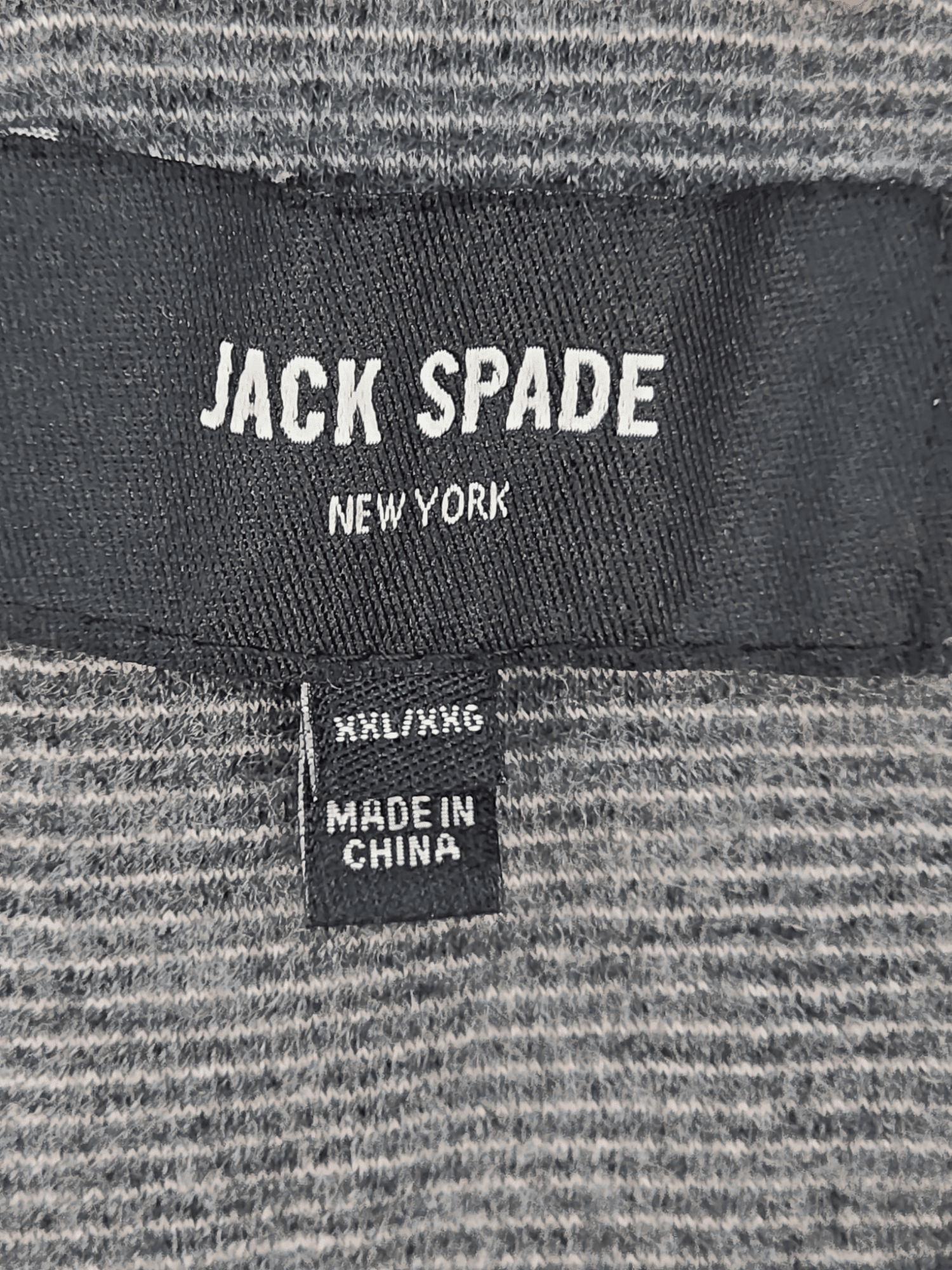 Jack Spade brand and size XXL clothing tag