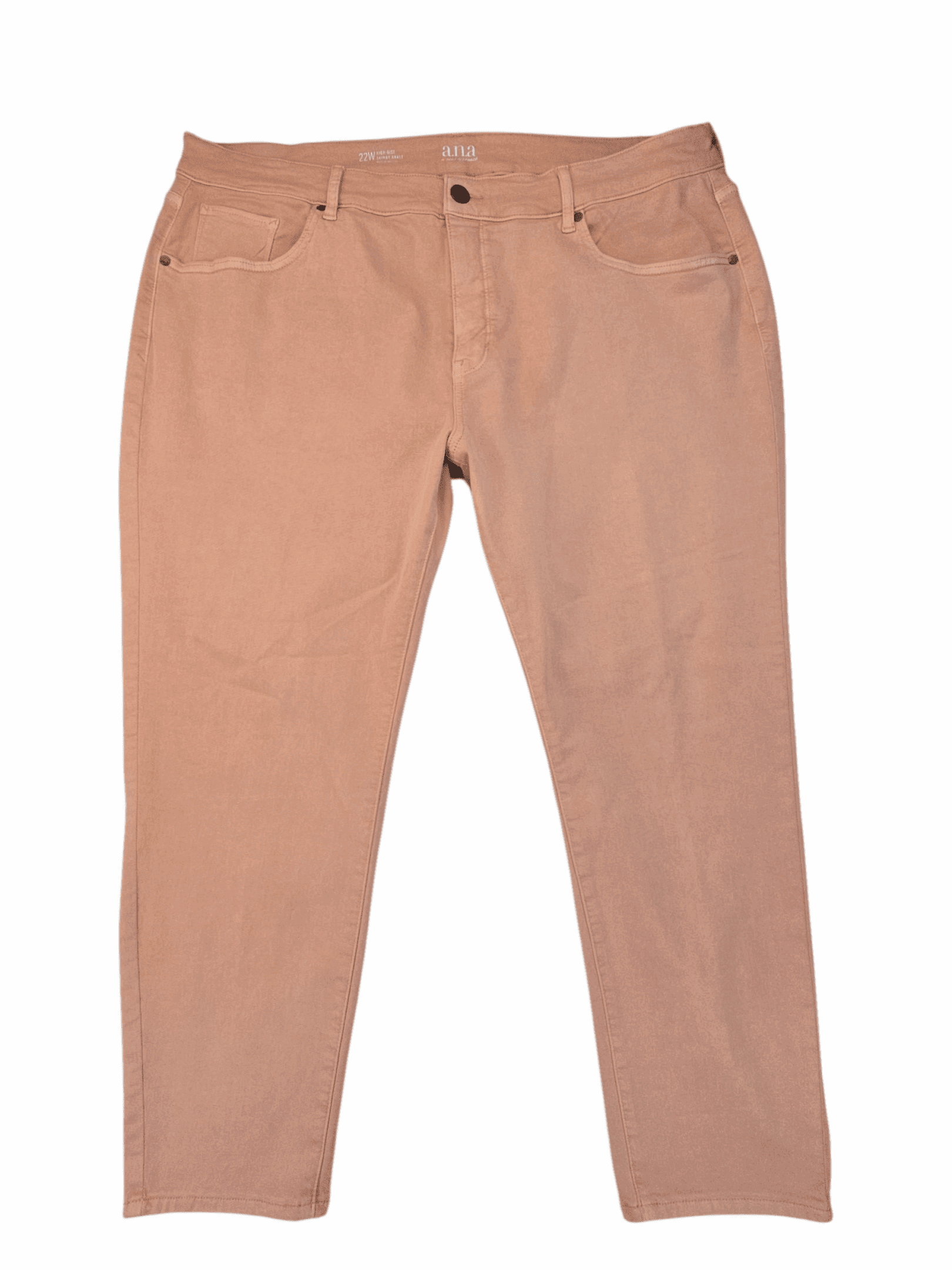 A New Approach women’s 22W peach high-rise skinny ankle jeans front view