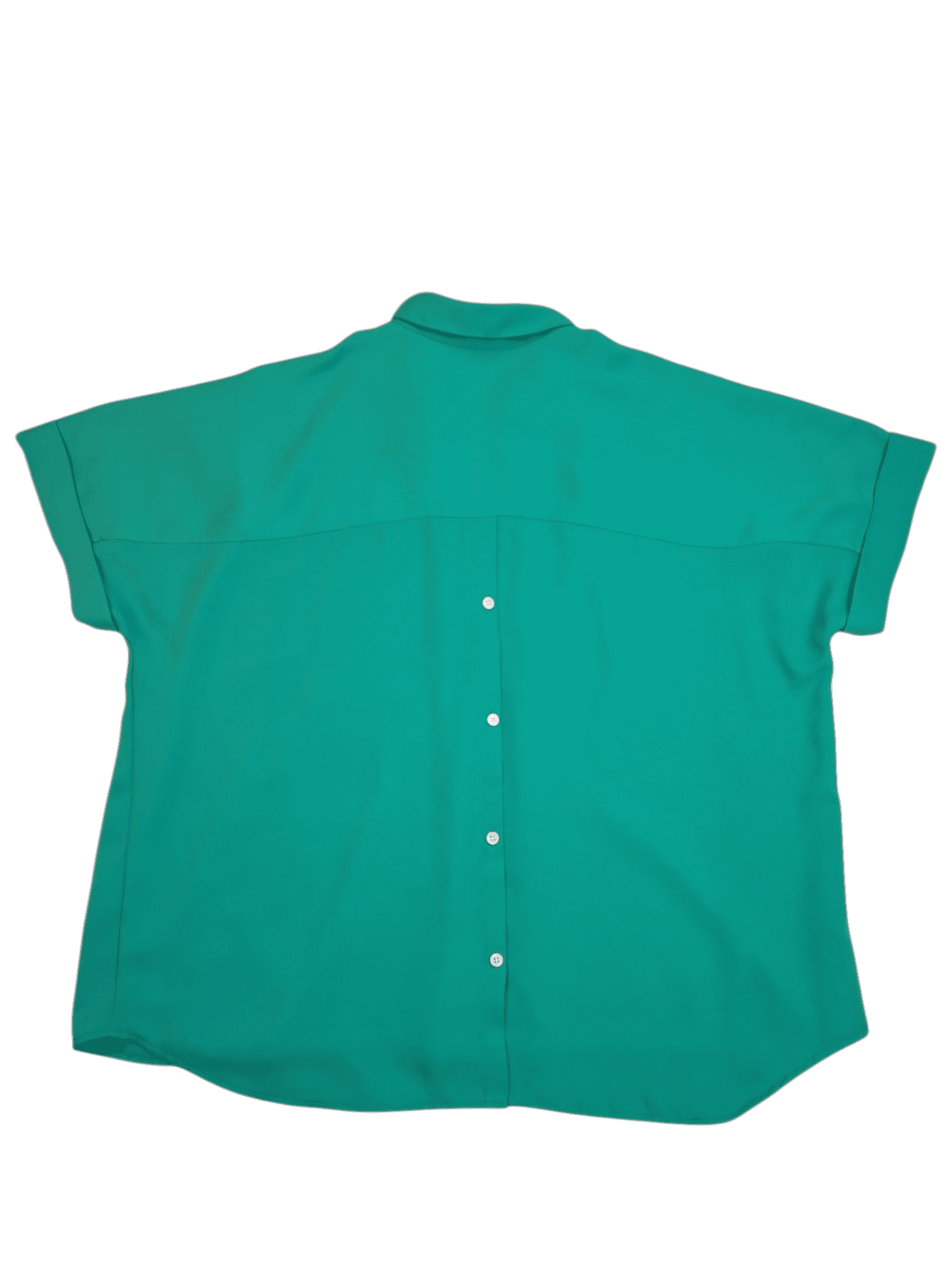 Back view of J. Jill Wherever Collection Green V-Neck Pullover Top – Size 2X