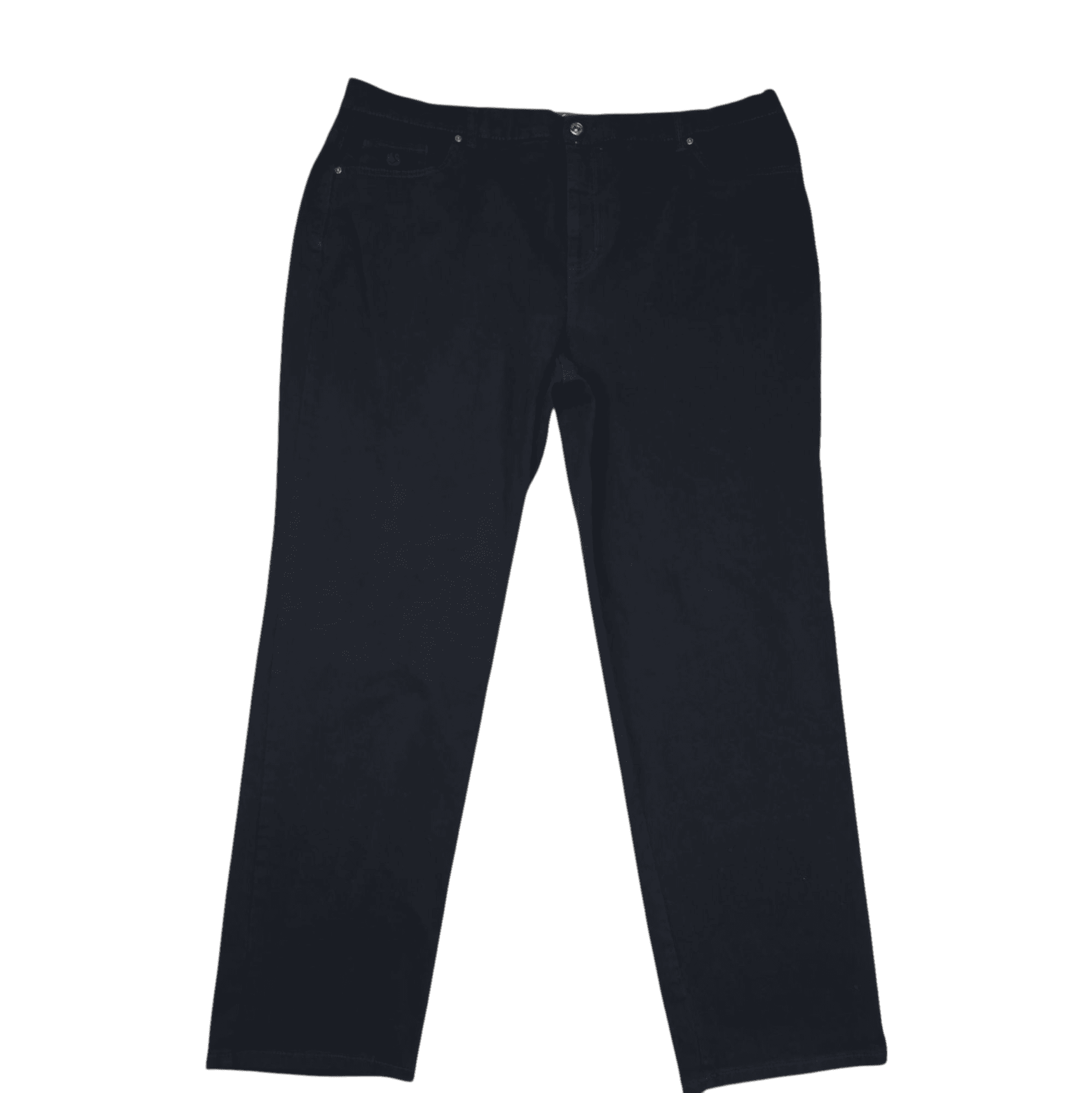 Front view of Gloria Vanderbilt Amanda black straight-leg jeans women’s size 20W