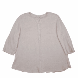 Pure Jill women’s size 2X soft pink cotton top front view