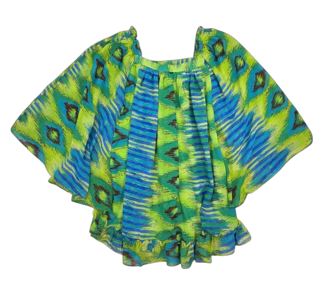 Erica Brooke Collection women’s size 22 ruffled kimono top front view