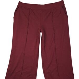 Catherine’s Suprema Collection women’s size 2X petite wine pull-on capri pants front view