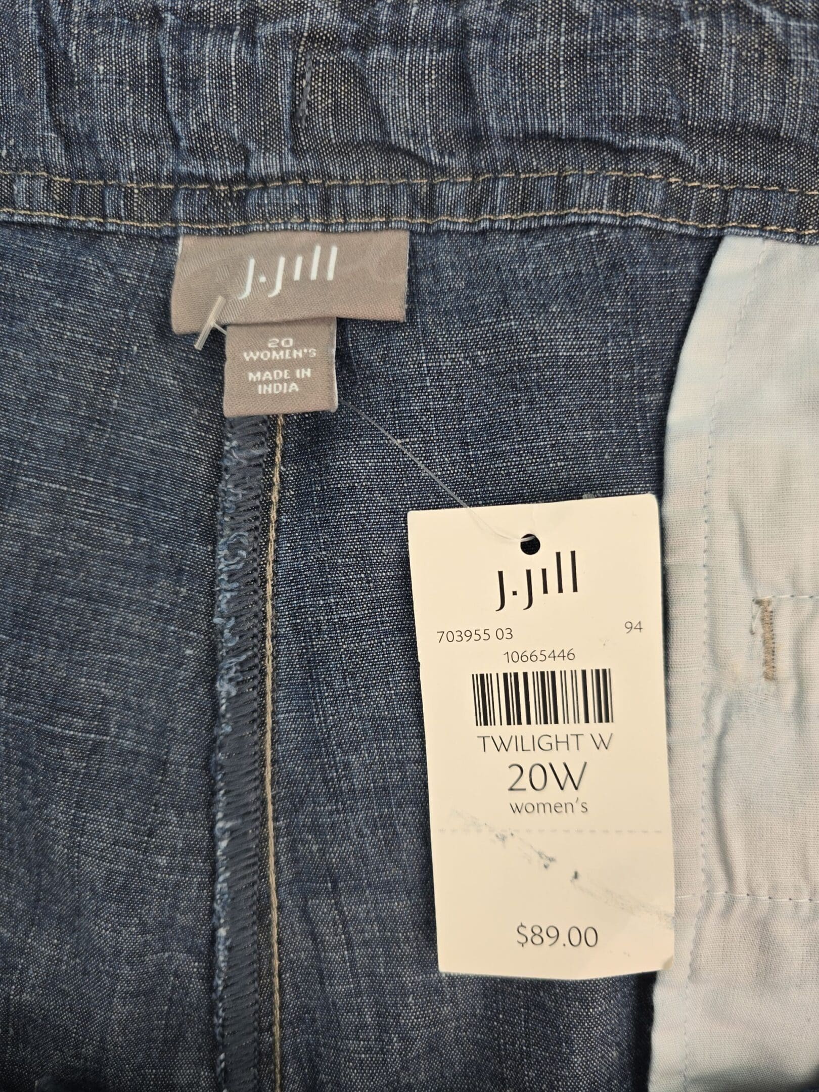 J Jill pants size 20 brand label and retail tag NWT