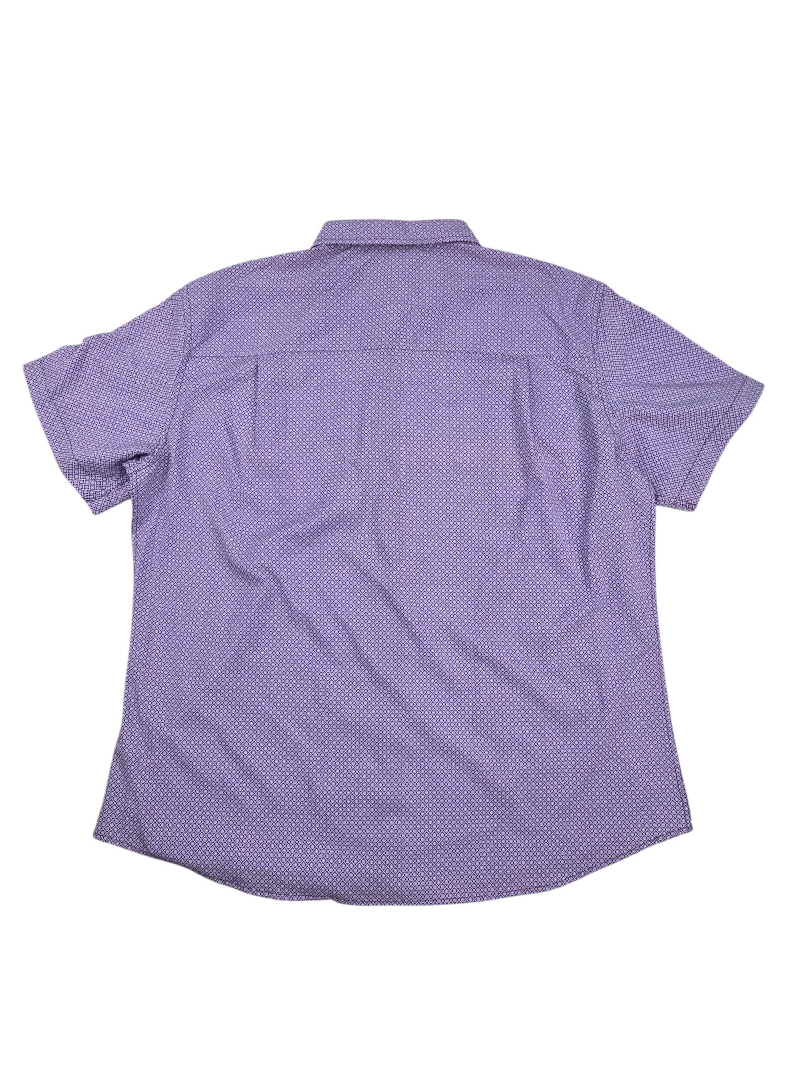 Nick Graham shirt back view with geometric print size 2XL