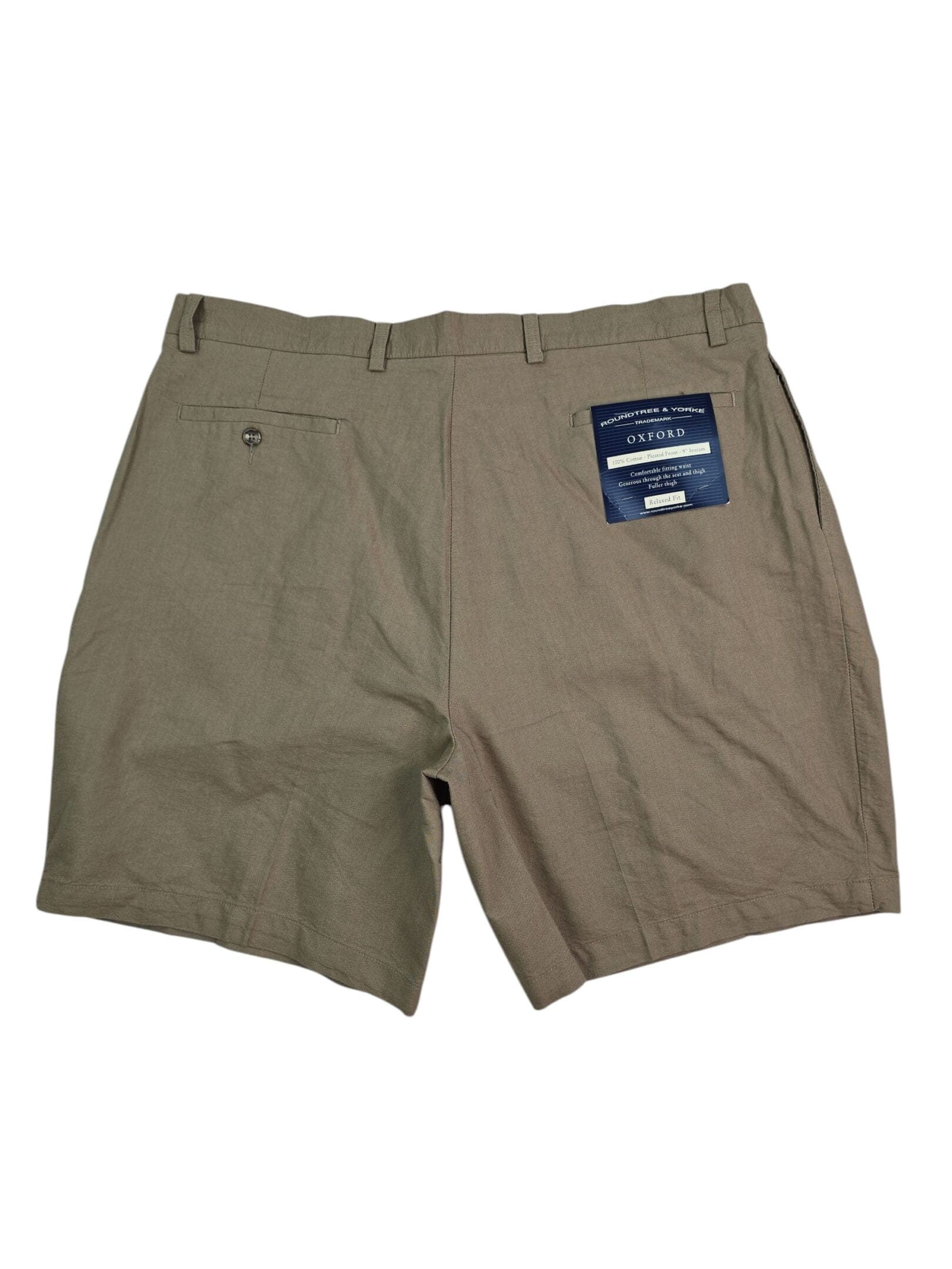 Roundtree & Yorke men’s shorts back view relaxed fit size 42