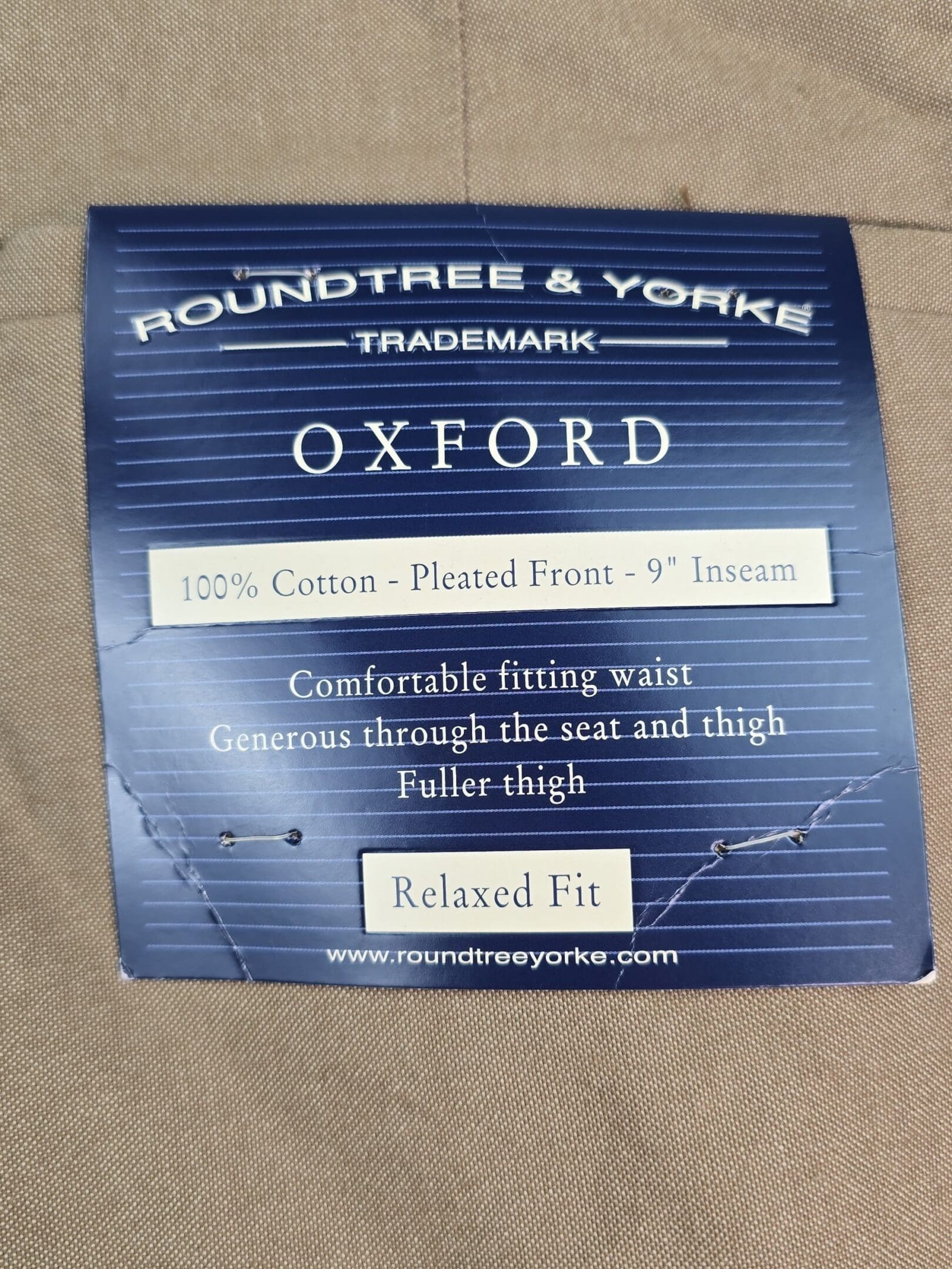 Roundtree & Yorke Oxford relaxed fit shorts label