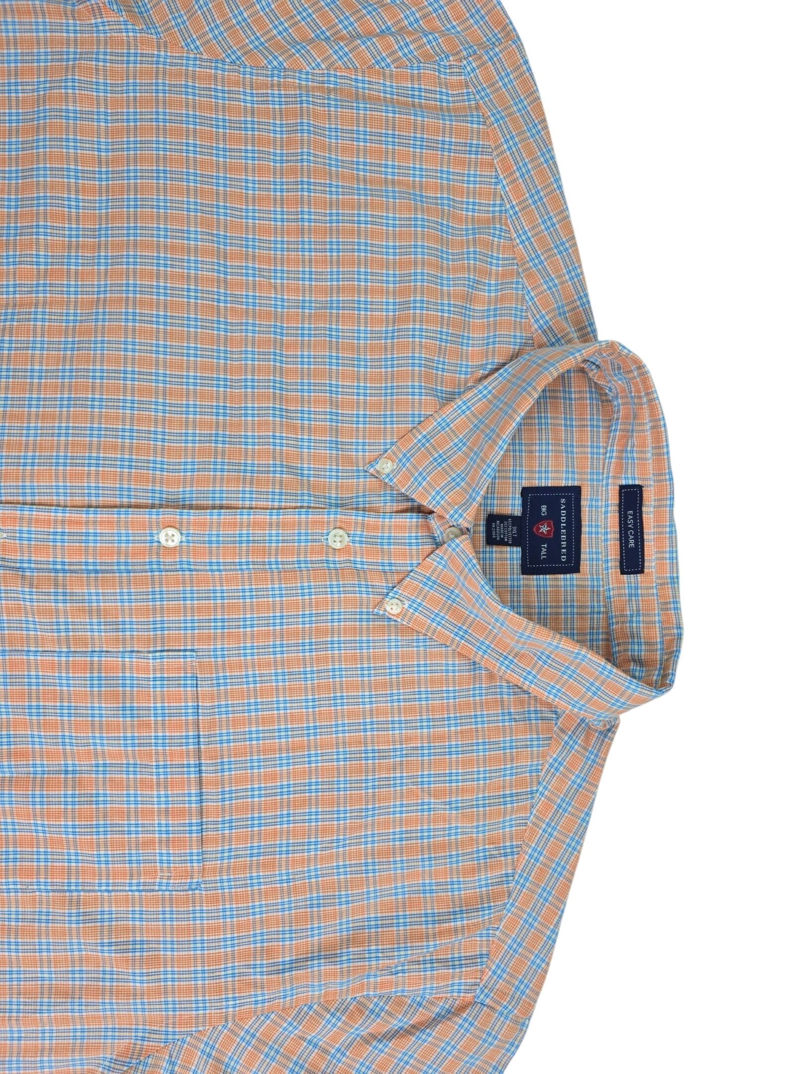 Saddlebred plaid fabric close up pattern