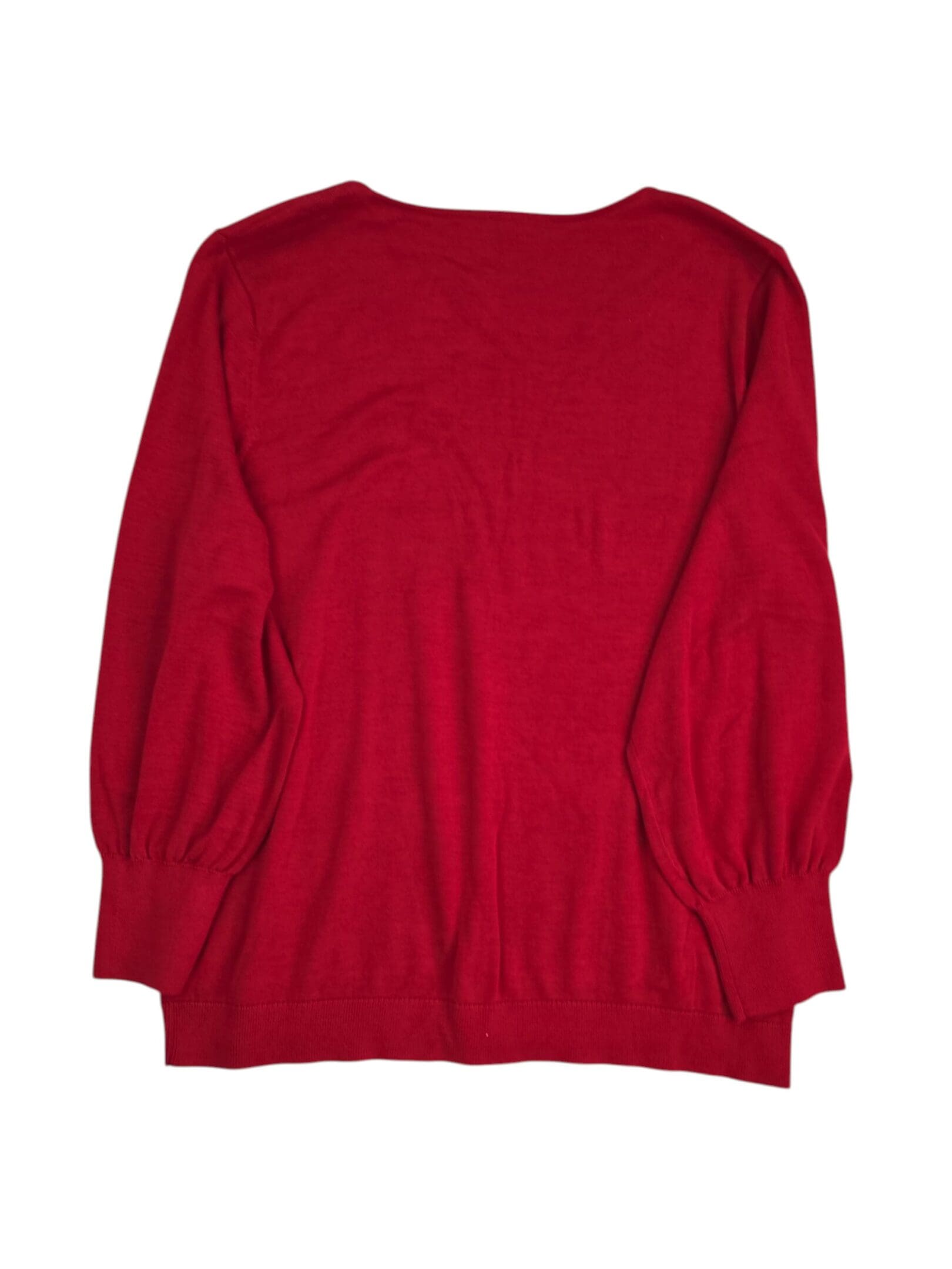 Talbots red sweater 3X back view plus size