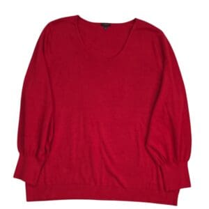Talbots red sweater 3X front view plus size
