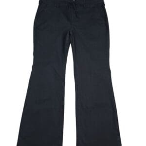 Torrid black pants front view with elastic waistband and drawstring