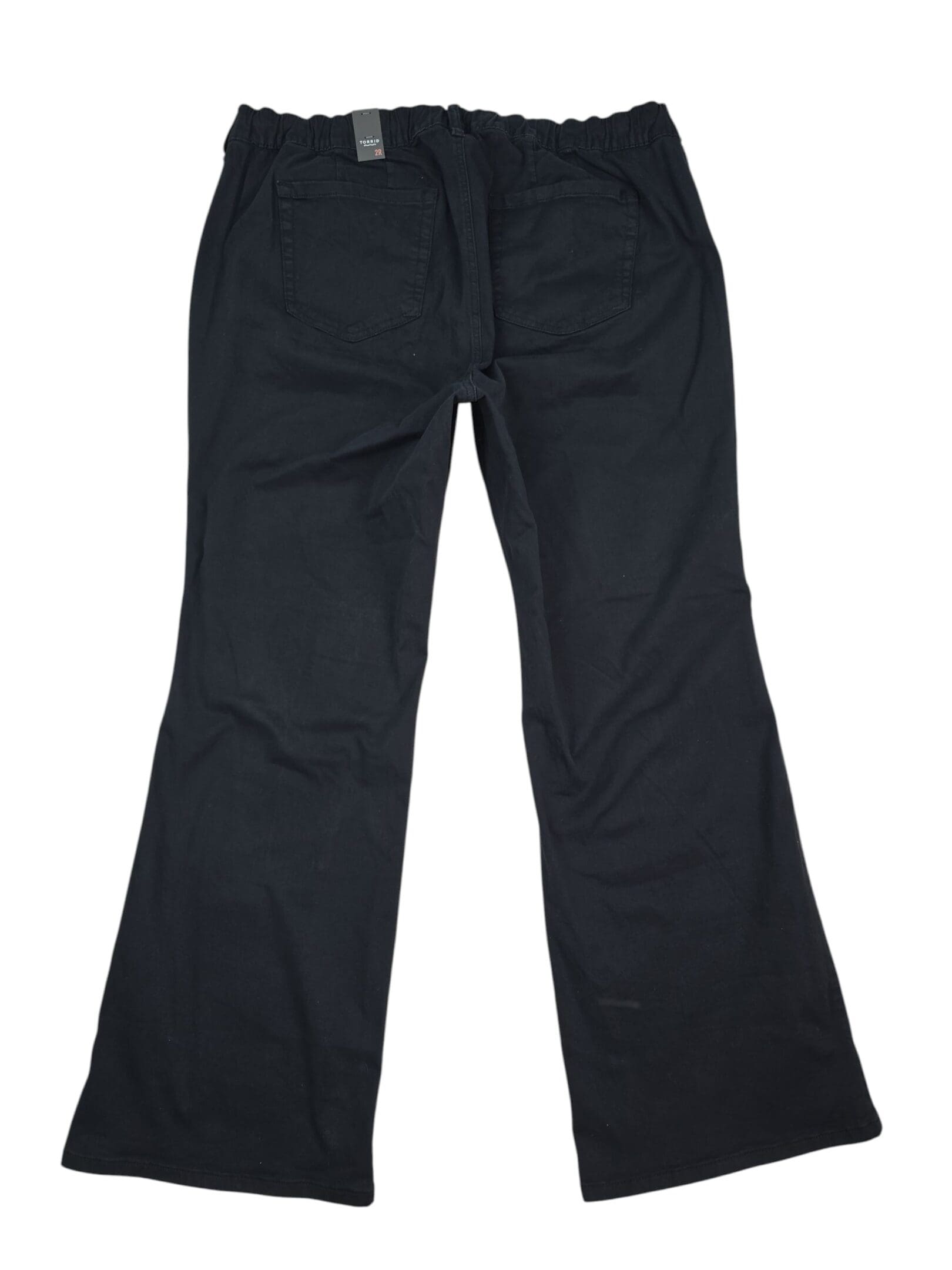 Torrid black pants back view with patch pockets