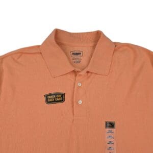Foundry Supply Co quick dry polo shirt patch close up