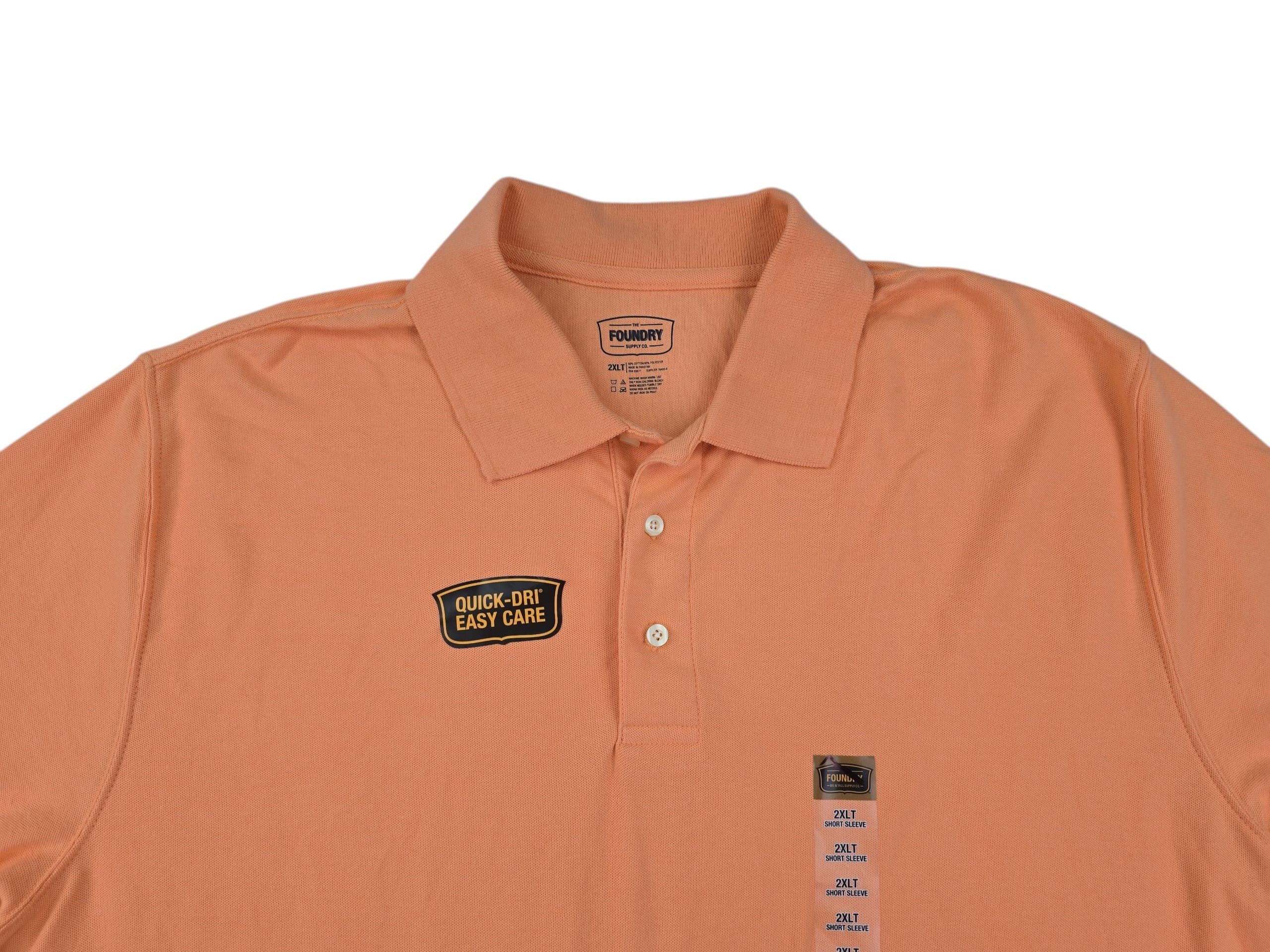 Foundry Supply Co quick dry polo shirt patch close up