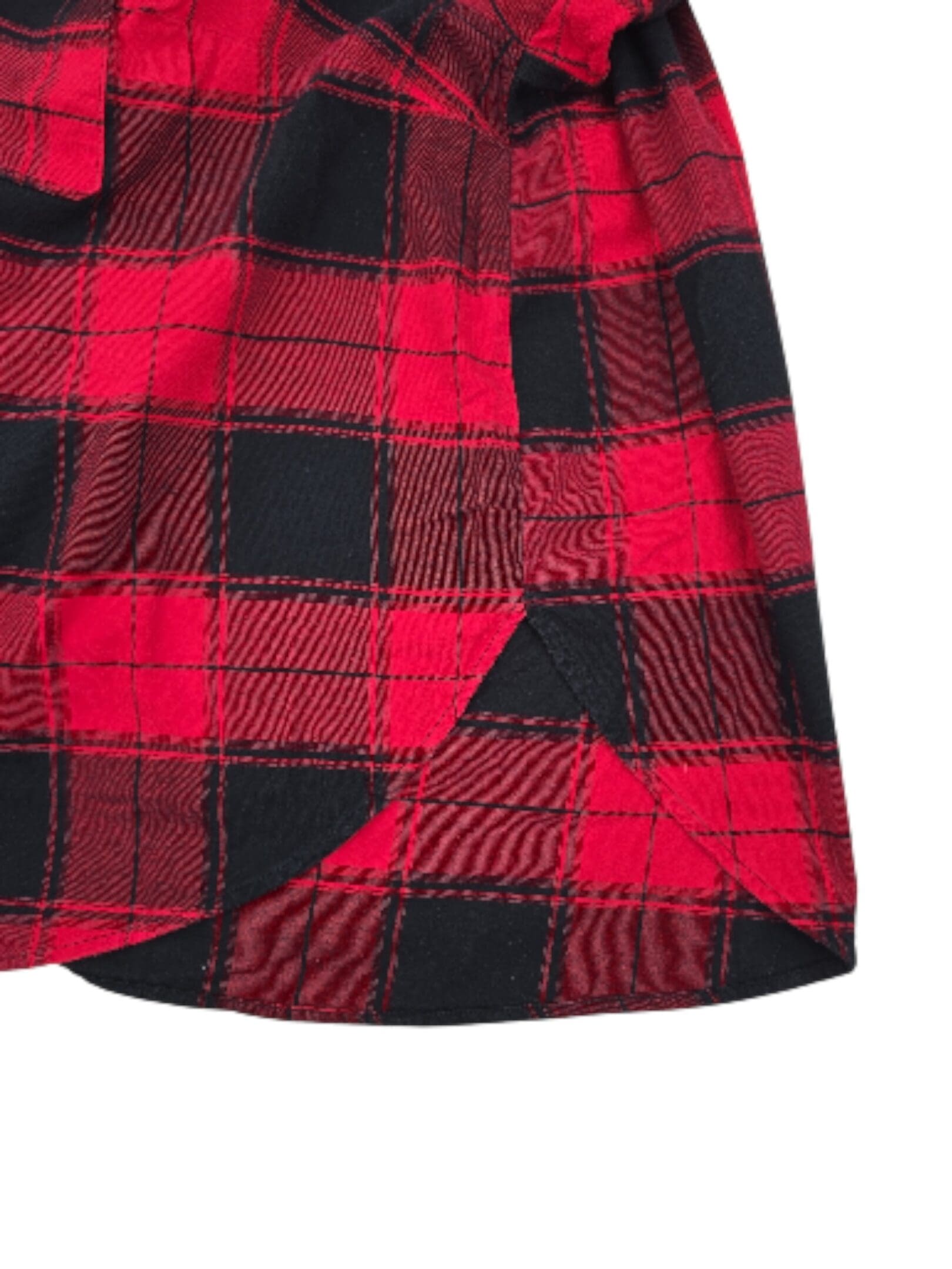 Ava and Viv plaid shirt side slit detail