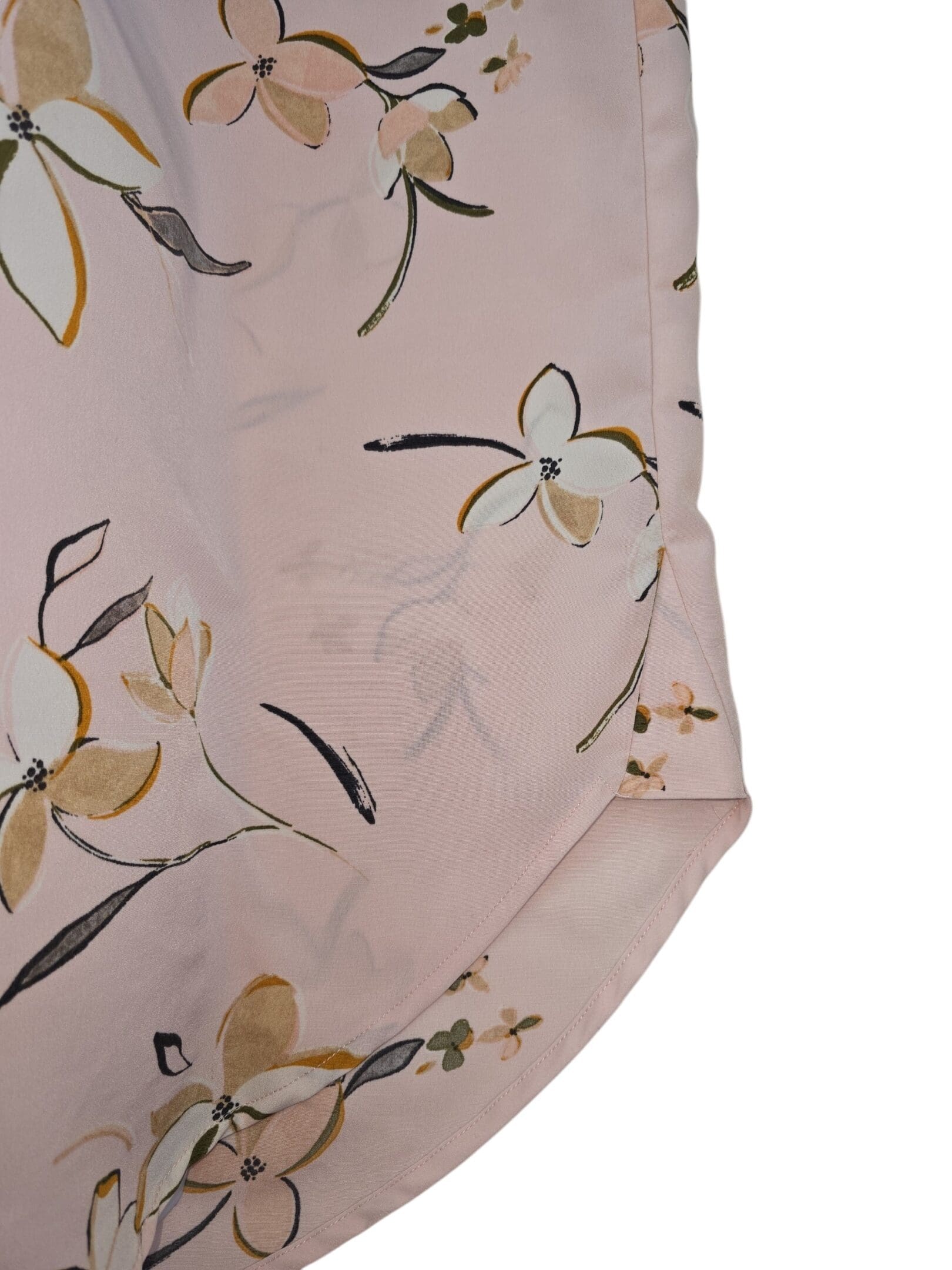 Ava & Viv long sleeve blouse curved hem side split detail