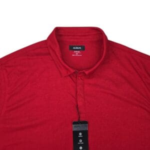 Alfani men’s red polo shirt front detail showing collar and placket size 2X